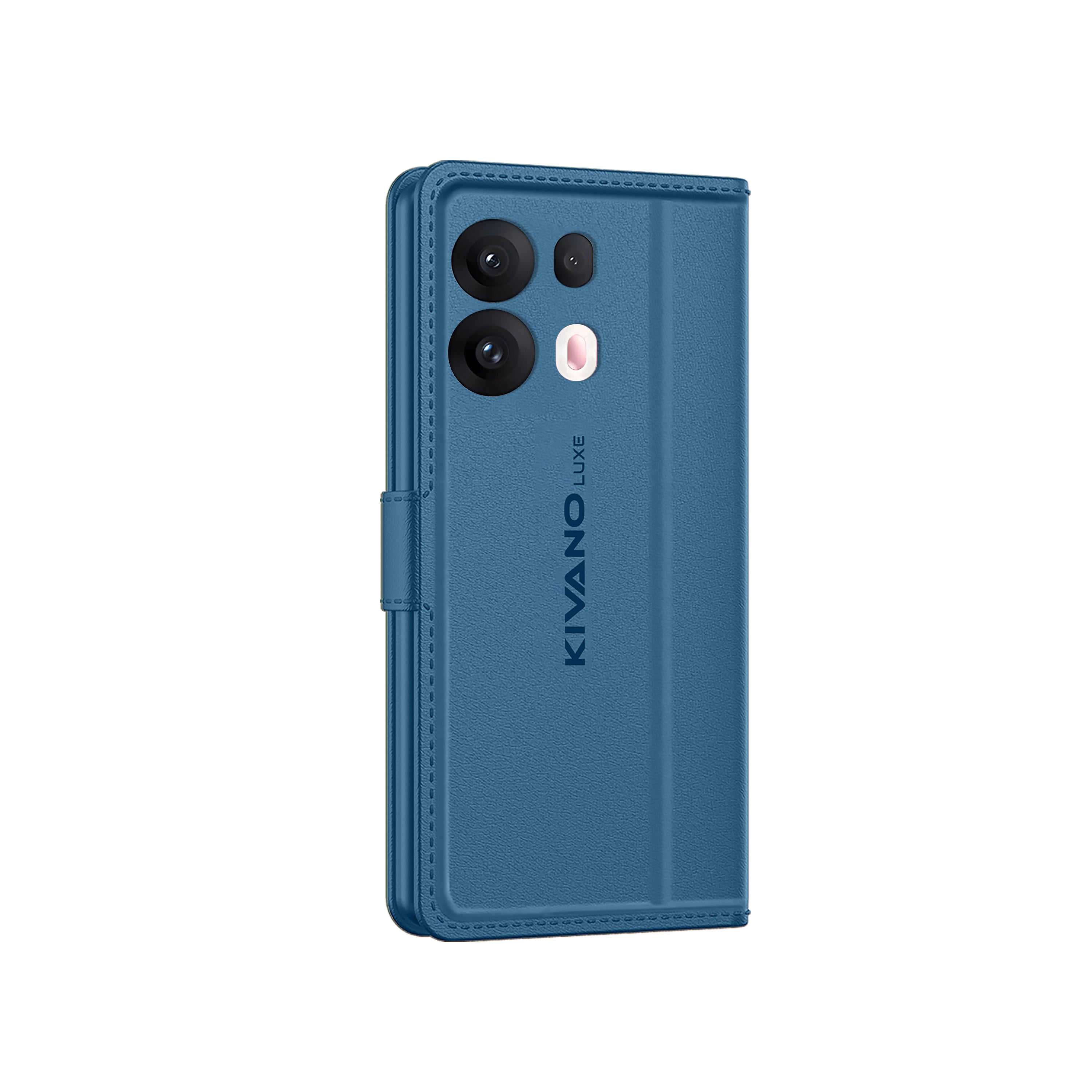 Oppo Reno 13 5G Leather Flip Cover Mobile Card Holder - Kivano Luxe Blue 