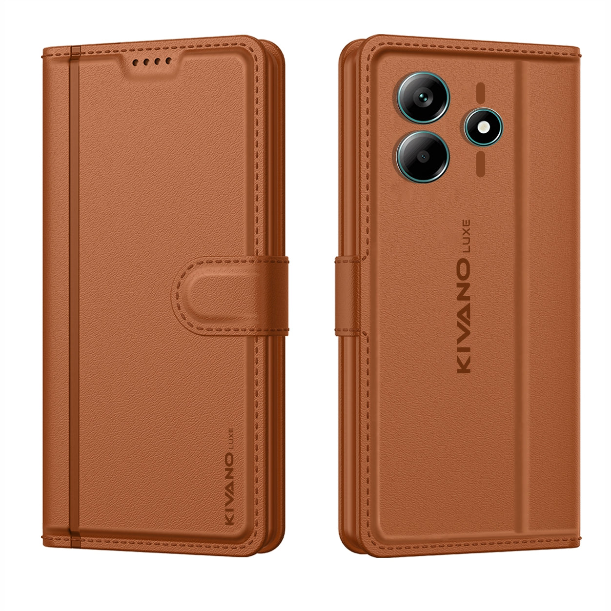 Redmi Note 14 5G Leather Flip Cover & Mobile Card Holder - Kivano Luxe
