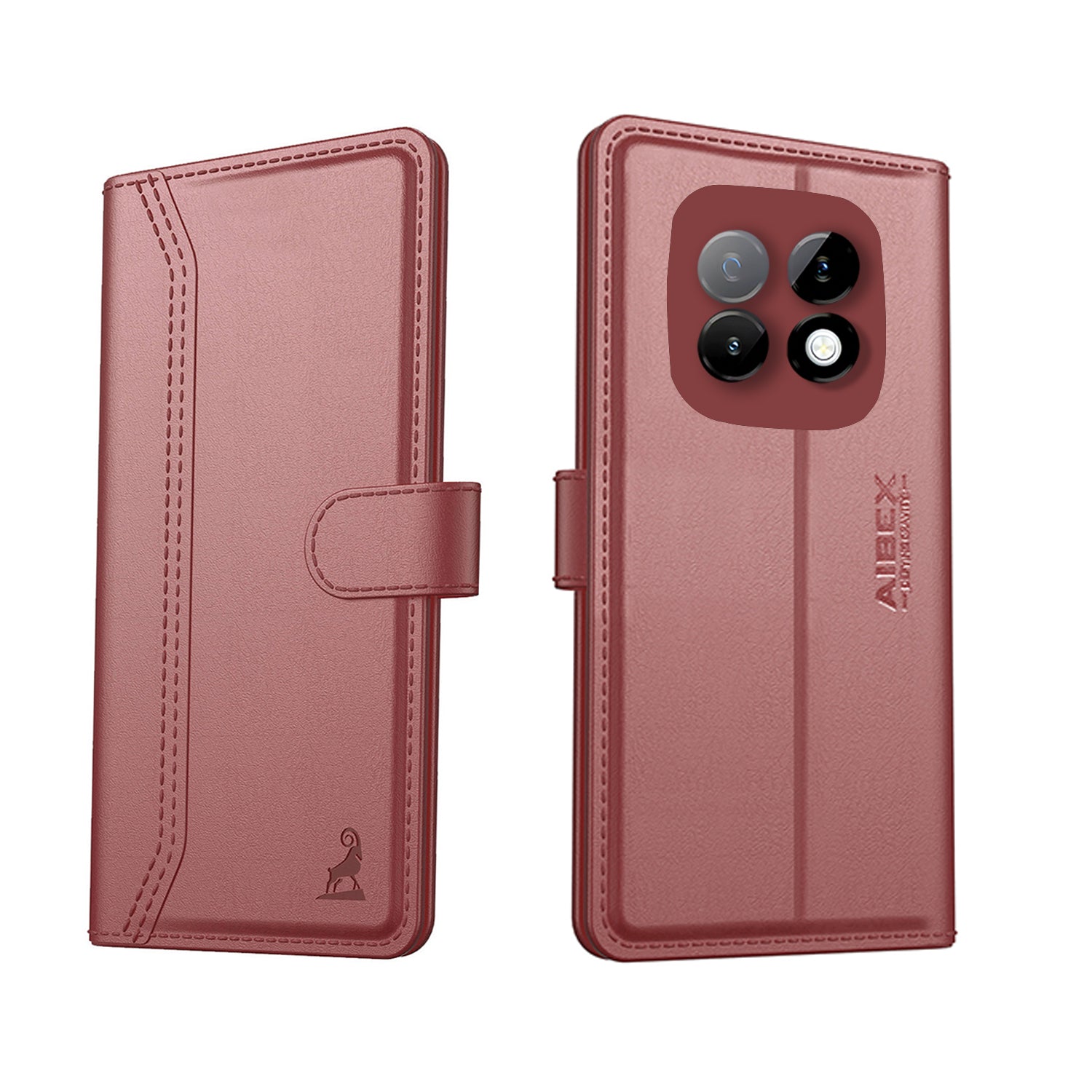 Realme Narzo 70 Turbo Aibex PU Leather Flip Cover Foldable Stand & Pocket Magnetic Closure