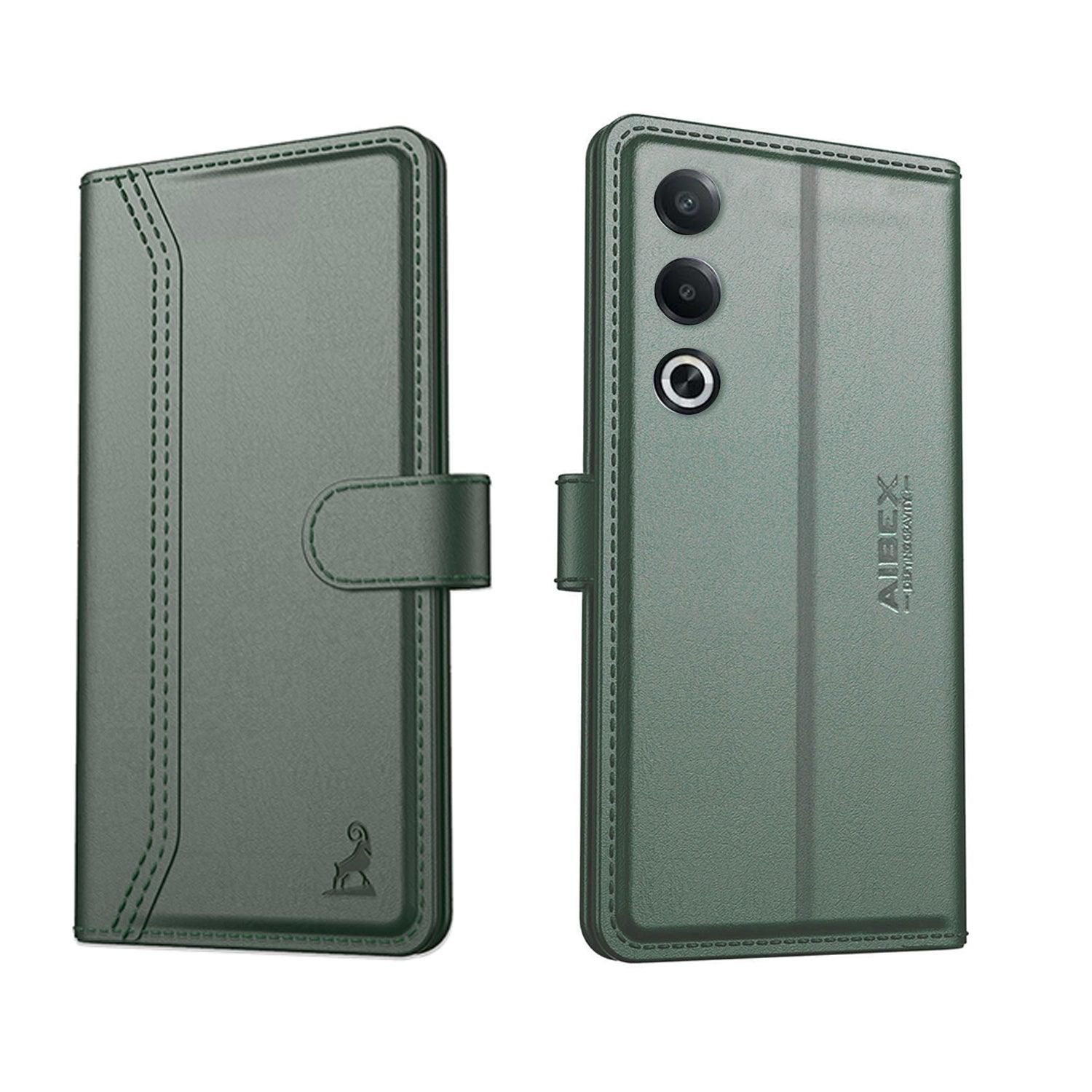 Oppo A3 pro Aibex PU Leather Flip Cover Foldable Stand & Pocket Magnetic Closure - Aibex