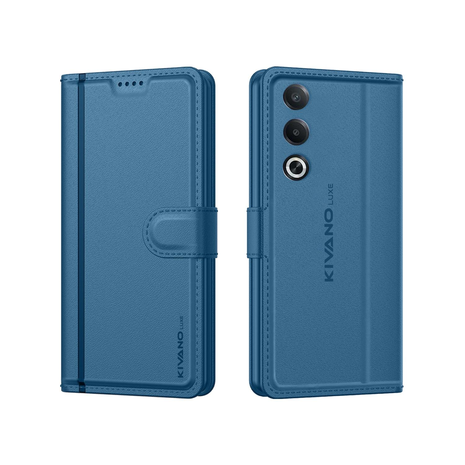 Leather Wallet Case for Oppo a3 Pro Stylish Flip Folio Cover with Card Holder, Stand -KIVANO LUXE - Aibex