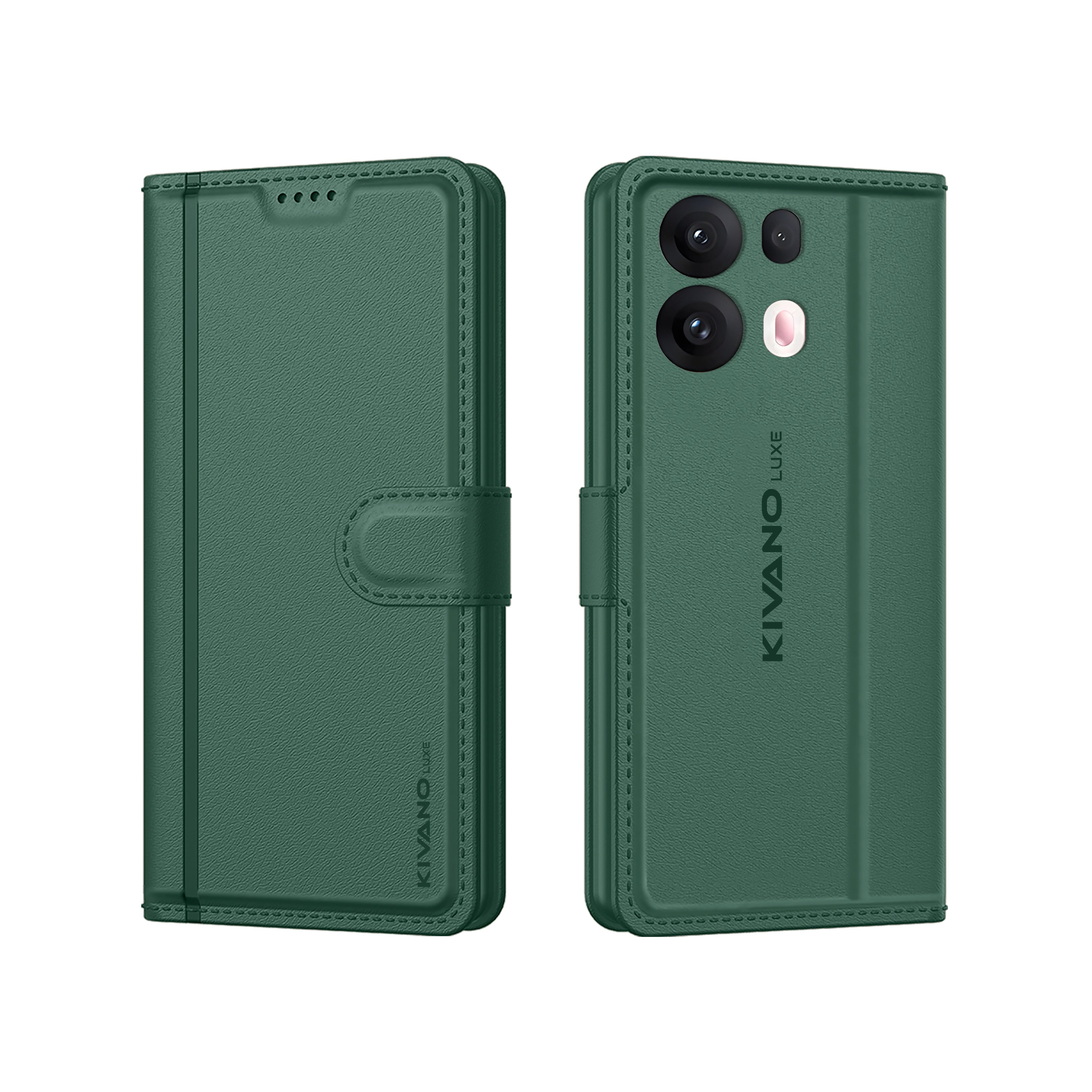 Oppo Reno 13 Pro 5G Leather Wallet Case with Stylish Flip Cover, Card Holder, and Stand KIVANO LUXE