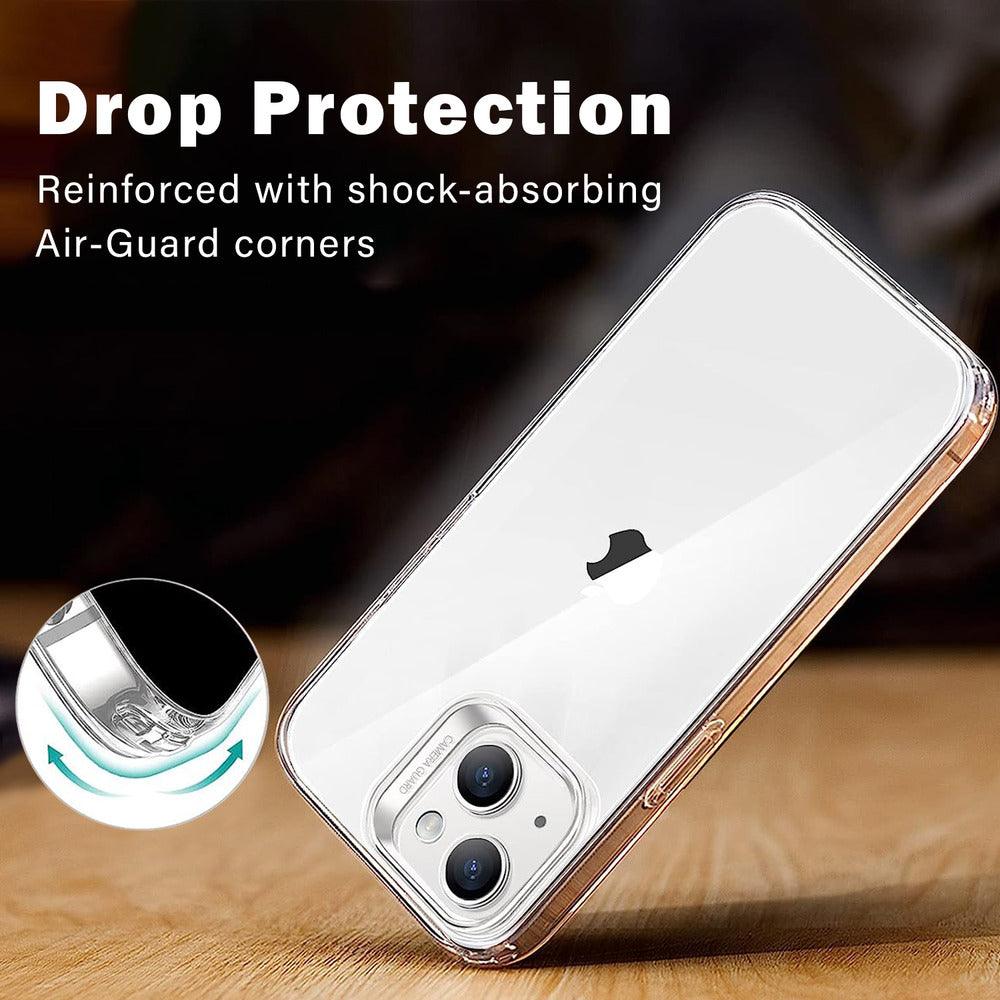 Aibex Designed for Apple iPhone 13 Cover | Camera Protection Back Cover Case (TPU + Polycarbonate | Crystal Transparent) - Aibex