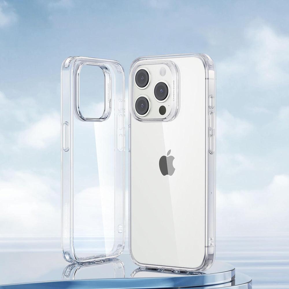 Aibex Designed for Apple iPhone 15 Pro Max Cover | Camera Protection Back Cover Case (TPU + Polycarbonate | Crystal Transparent) - Aibex