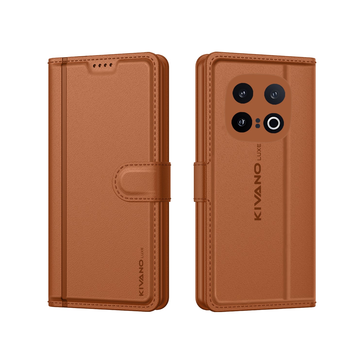 OnePlus 13 5G Leather Wallet Case with Stylish Flip Cover, Card Holder, and Stand KIVANO LUXE