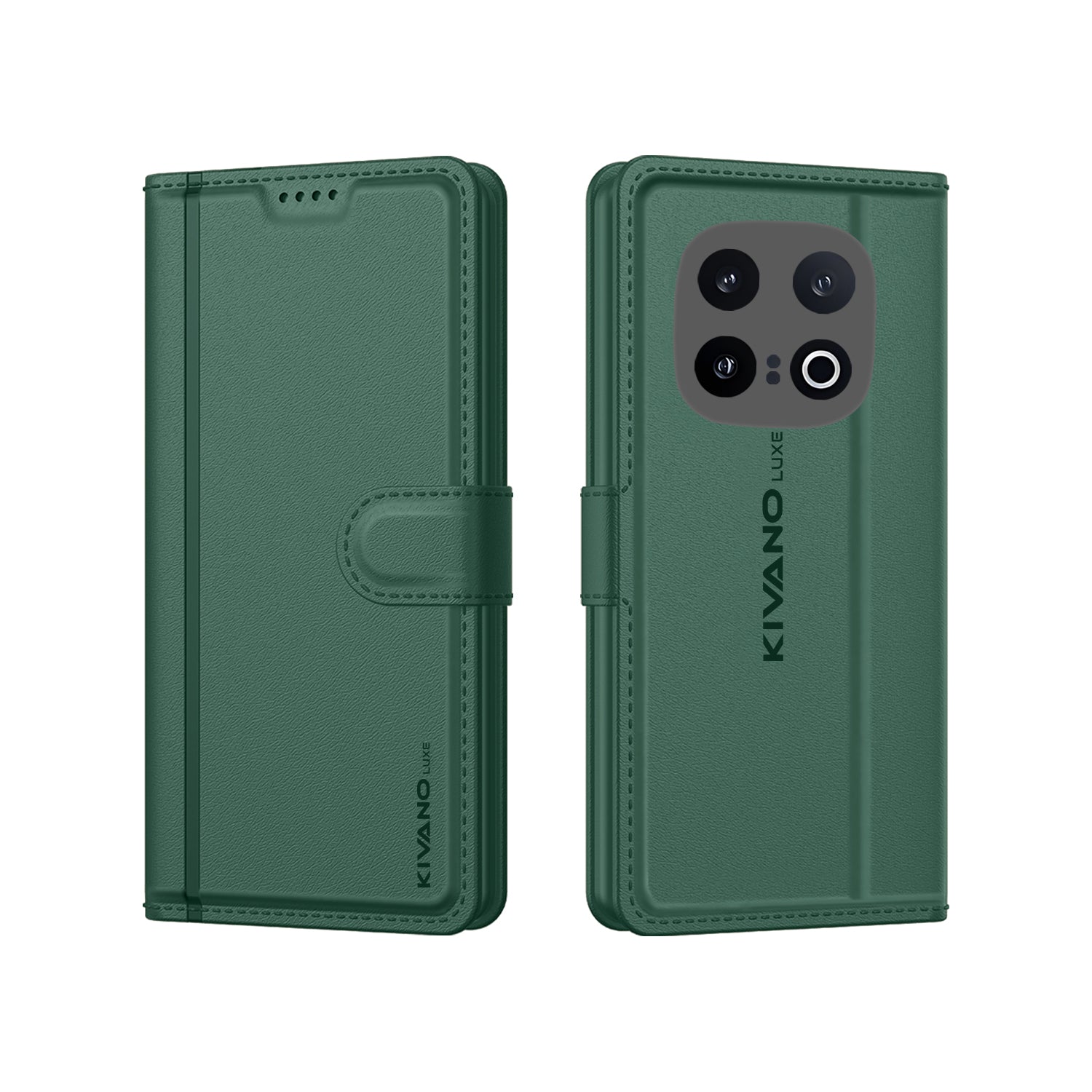 OnePlus 13 5G Leather Wallet Case with Stylish Flip Cover, Card Holder, and Stand KIVANO LUXE