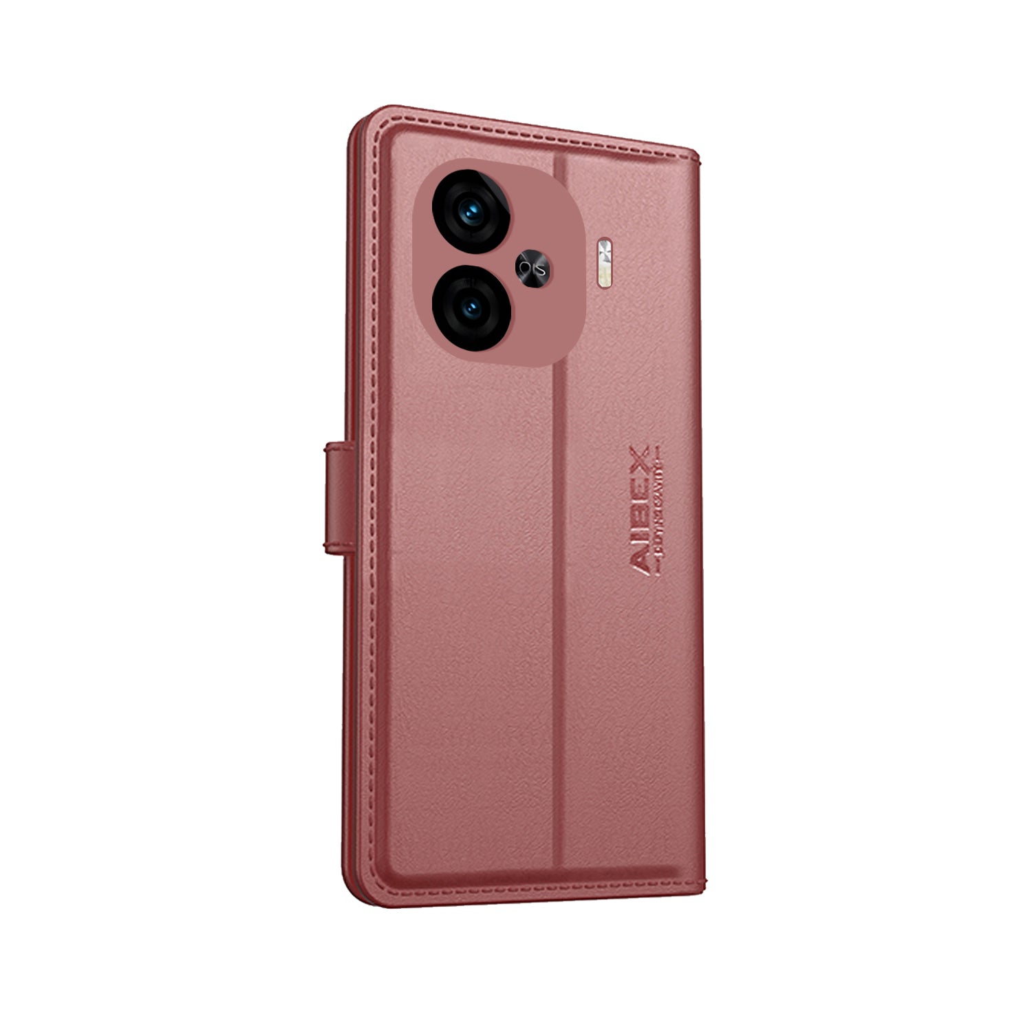 iQOO Neo 10R 5G Aibex PU Leather Flip Cover Brown