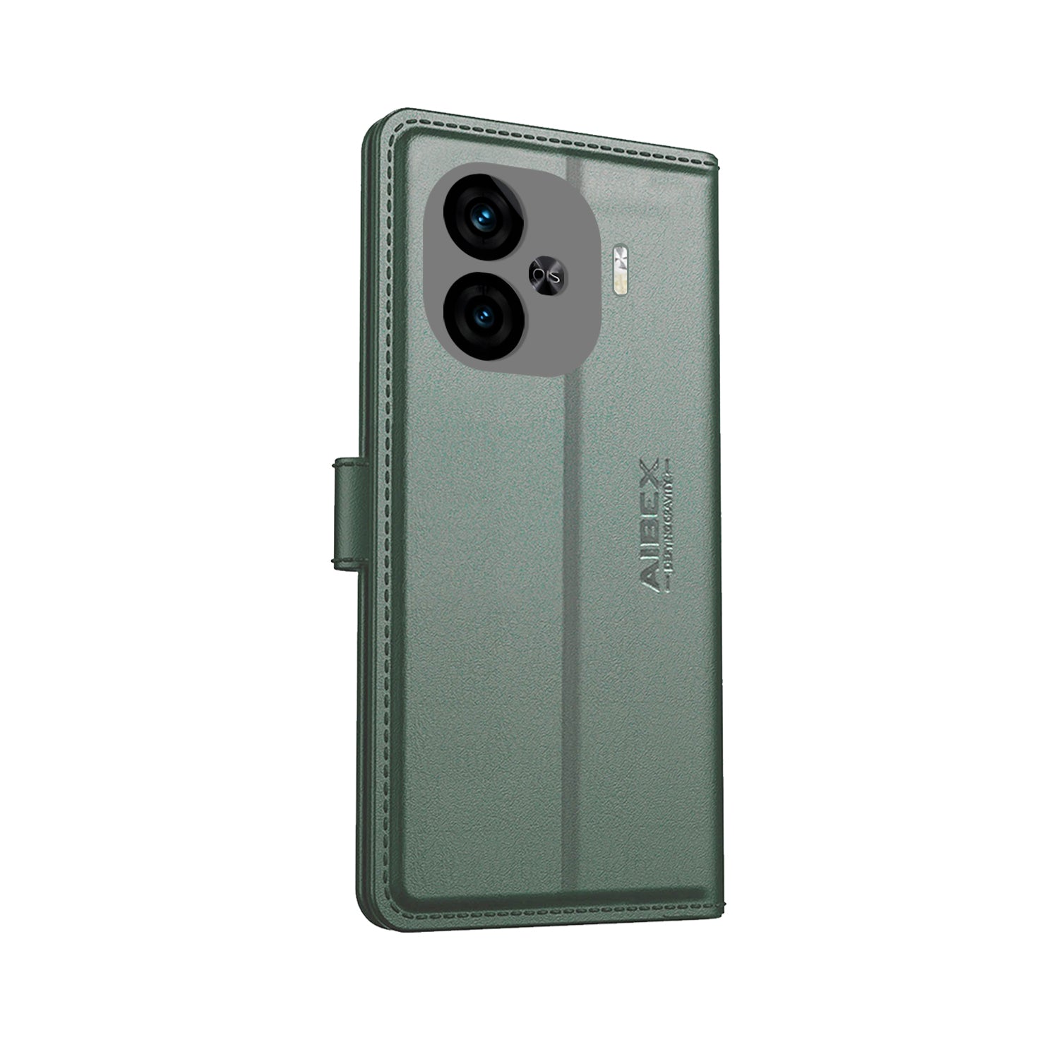 iQOO Neo 10R 5G Aibex PU Leather Flip Cover Green