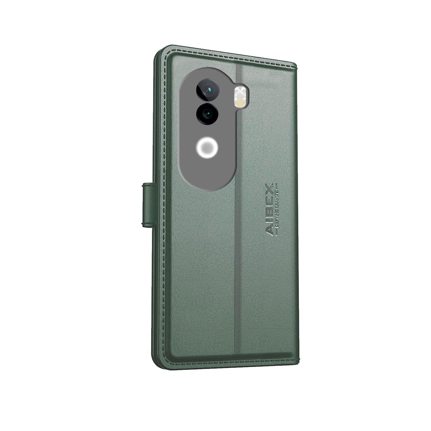 Vivo v40e 5G Aibex PU Leather Flip Cover Foldable Stand & Pocket Magnetic Closure - Aibex