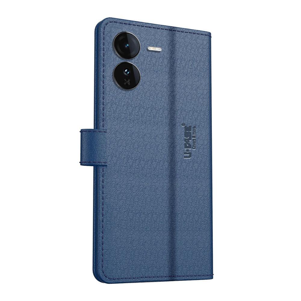 IQOO Z9 5G U-CASE Magnetic Flip Cover Vegan Foldable Stand & Pocket Magnetic Closure - Aibex