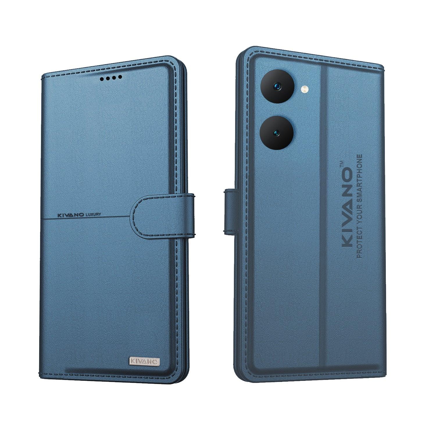 KIVANO Compatible with Iqoo z9 lite 5G Flip Cover | Leather Finish | Inside Pockets & Inbuilt Stand | Shockproof Wallet Style Magnetic Closure Back Cover Case - Aibex