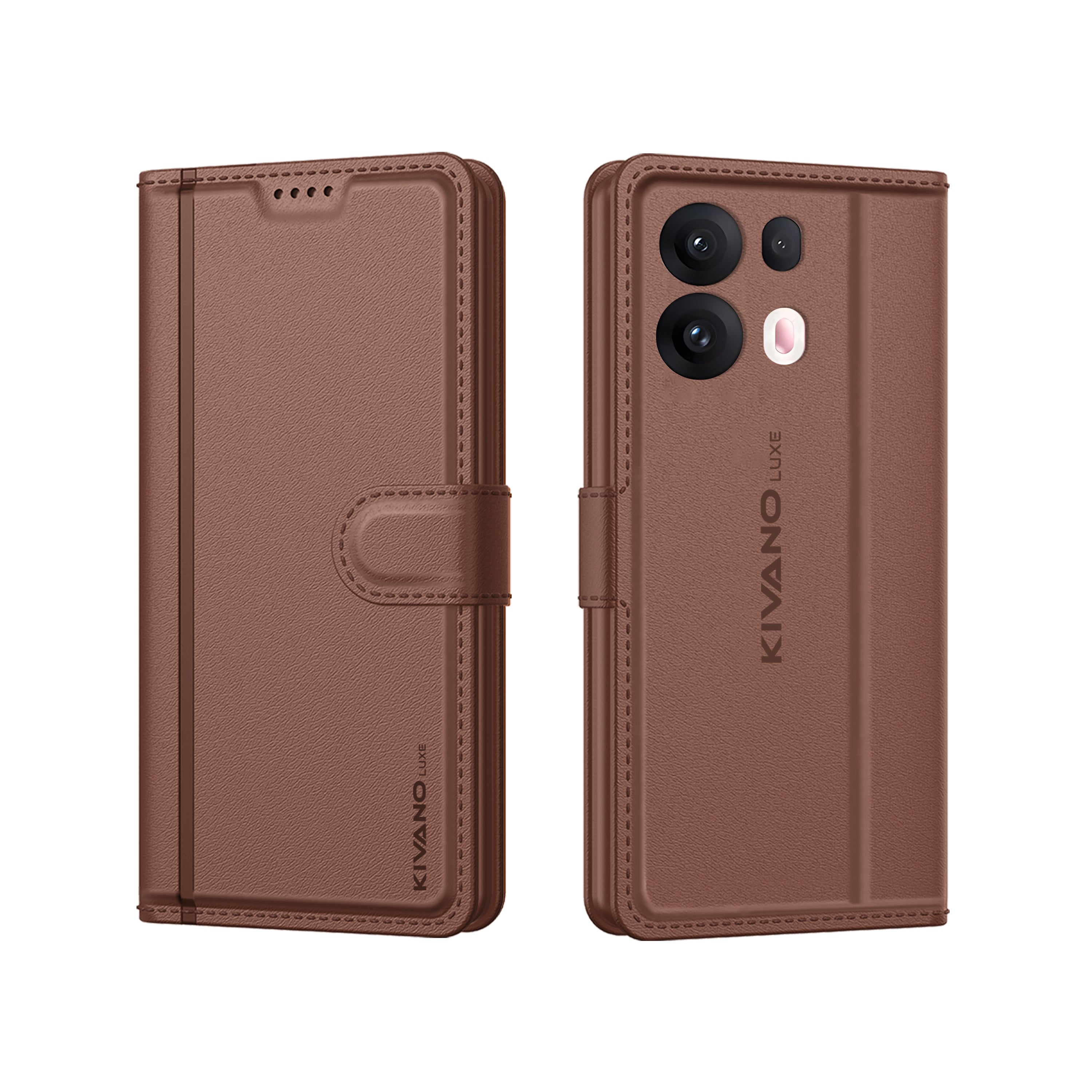 Oppo Reno 13 5G Leather Flip Cover & Mobile Card Holder - Kivano Luxe