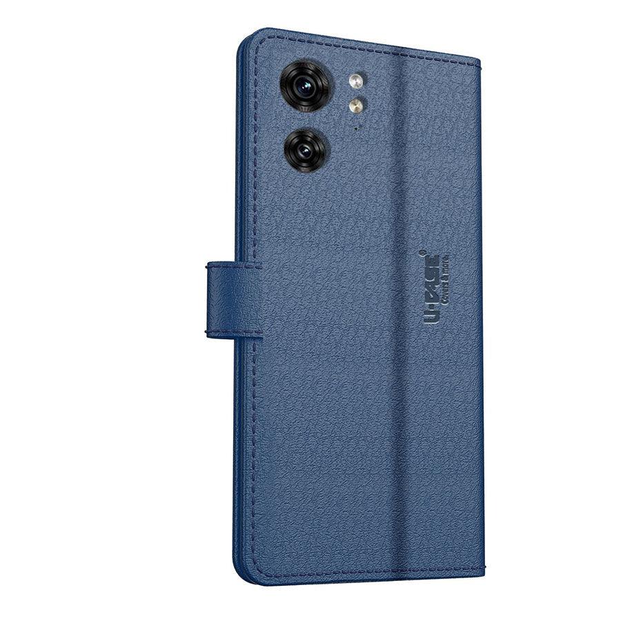 U-CASE Magnetic Flip Cover for Motorola edge 40 Vegan Foldable Stand & Pocket Magnetic Closure - Aibex