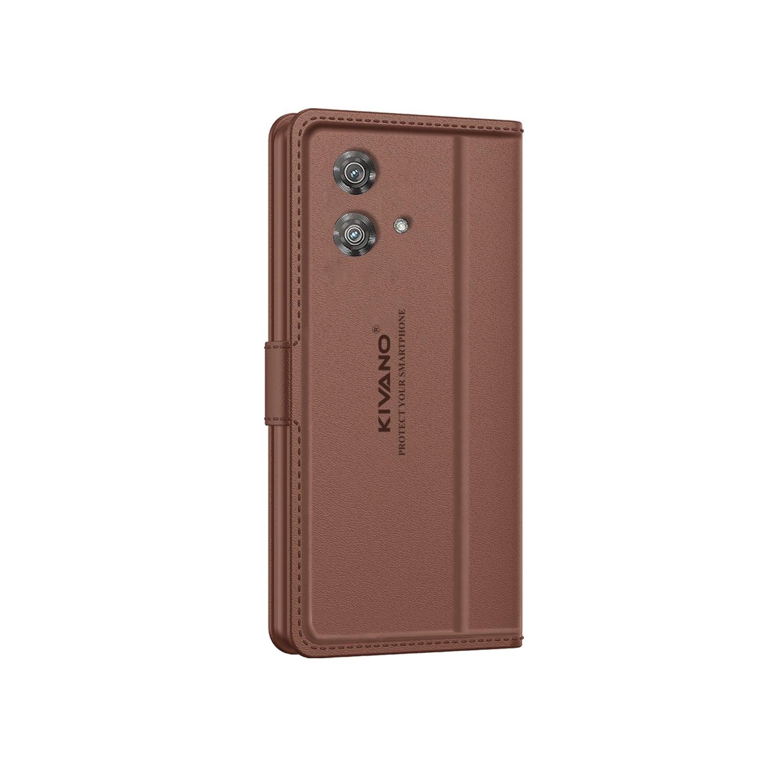 Motorola Edge 40 Neo Leather Flip Cover & Mobile Card Holder - Kivano Luxe - Aibex