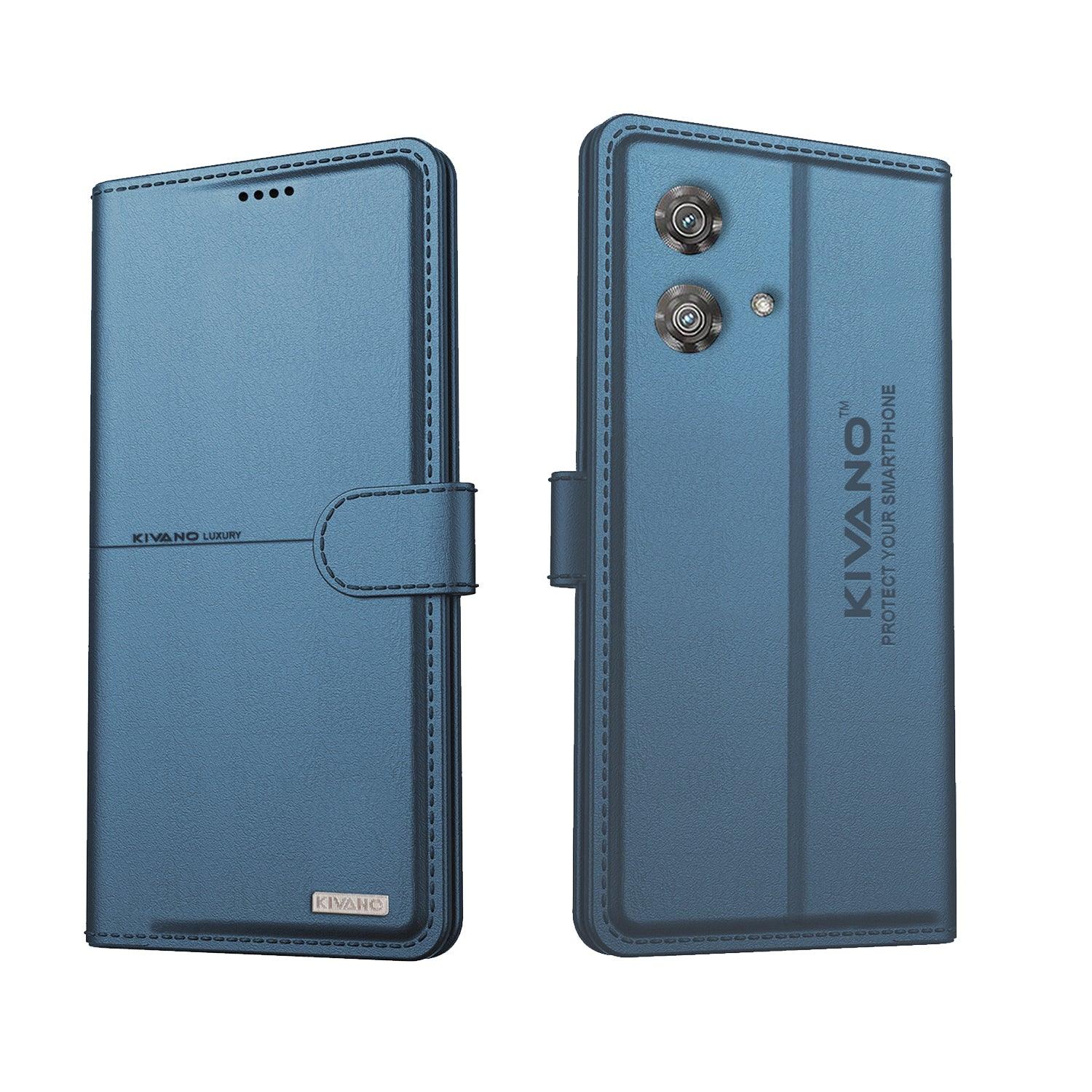 KIVANO Compatible with Motorola edge 40 neo Flip Cover | Leather Finish | Inside Pockets & Inbuilt Stand | Shockproof Wallet Style Magnetic Closure Back Cover Case - Aibex