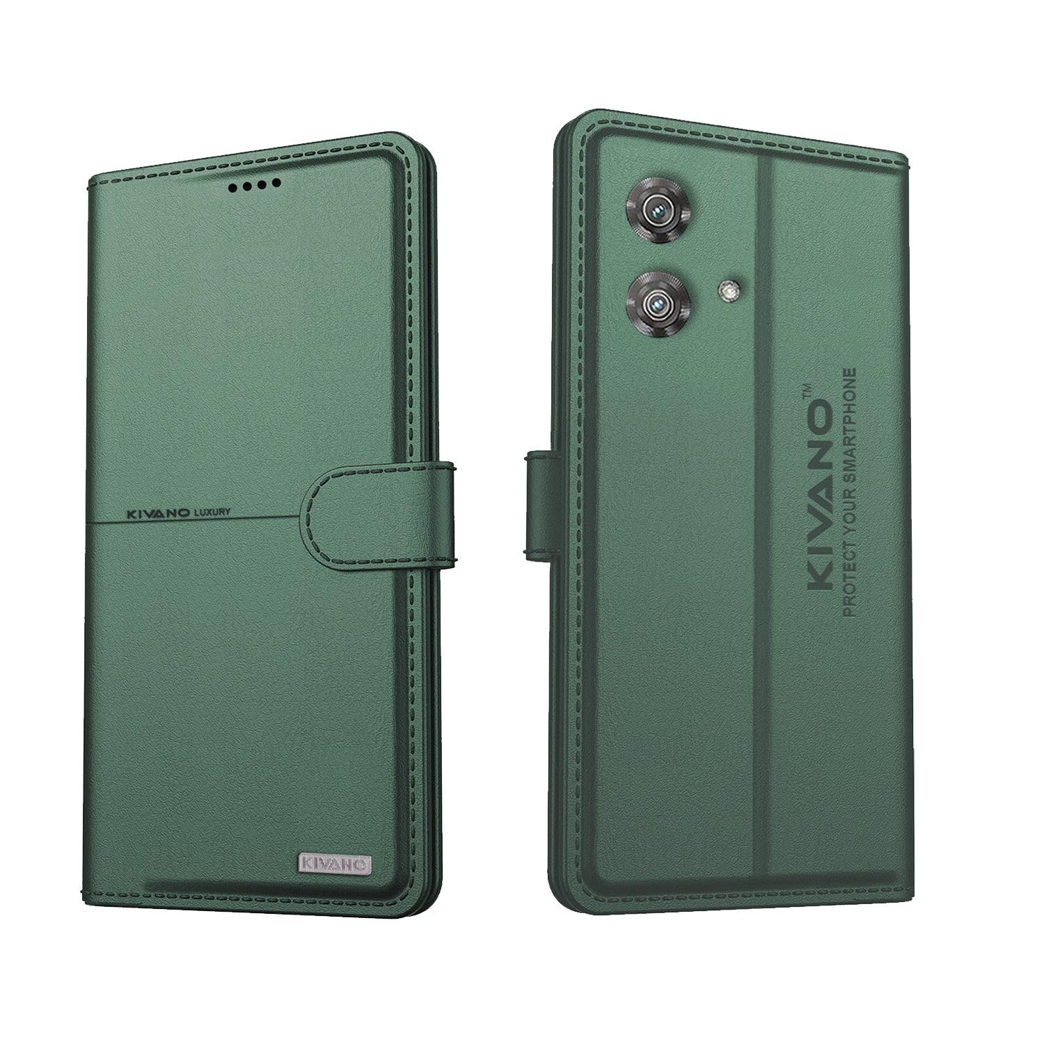 KIVANO Compatible with Motorola edge 40 neo Flip Cover | Leather Finish | Inside Pockets & Inbuilt Stand | Shockproof Wallet Style Magnetic Closure Back Cover Case - Aibex