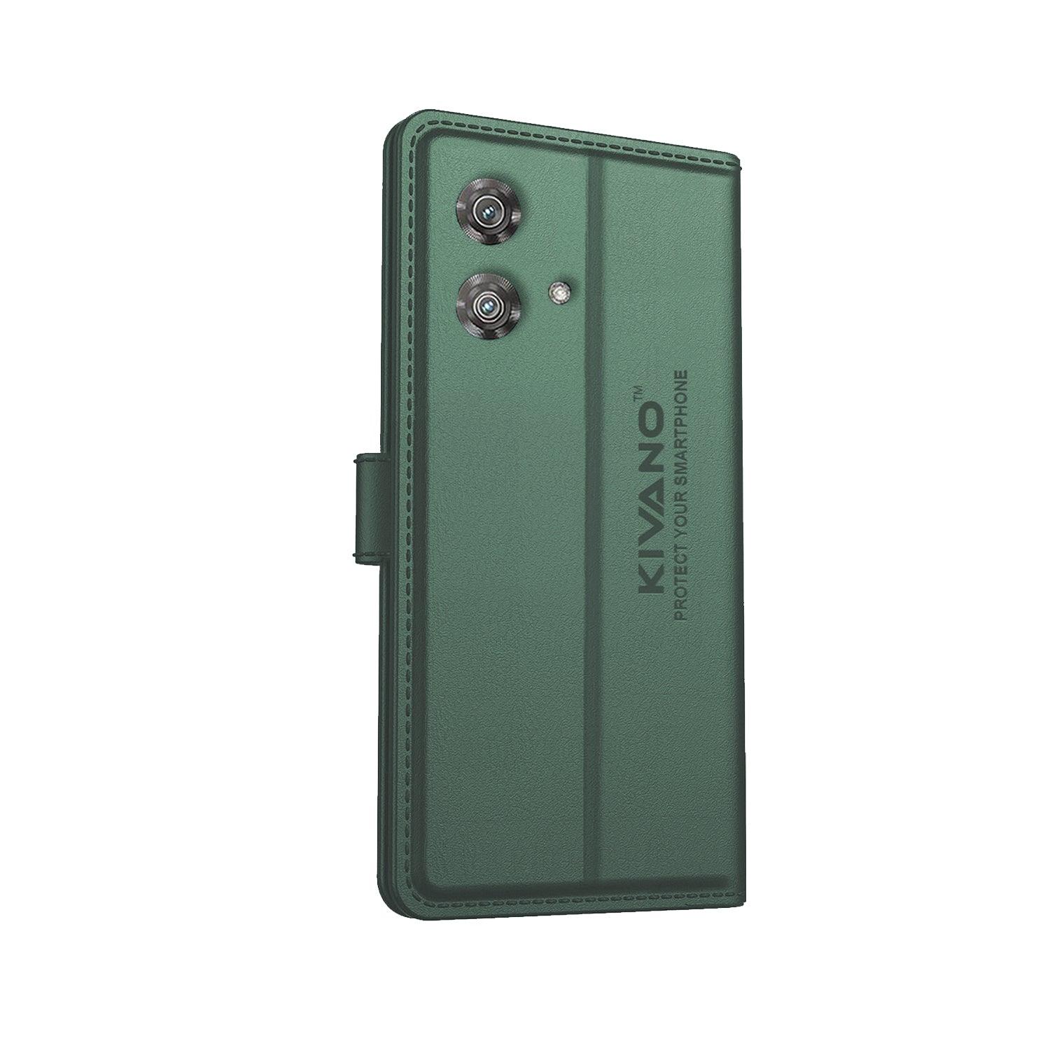 KIVANO Compatible with Motorola edge 40 neo Flip Cover | Leather Finish | Inside Pockets & Inbuilt Stand | Shockproof Wallet Style Magnetic Closure Back Cover Case - Aibex