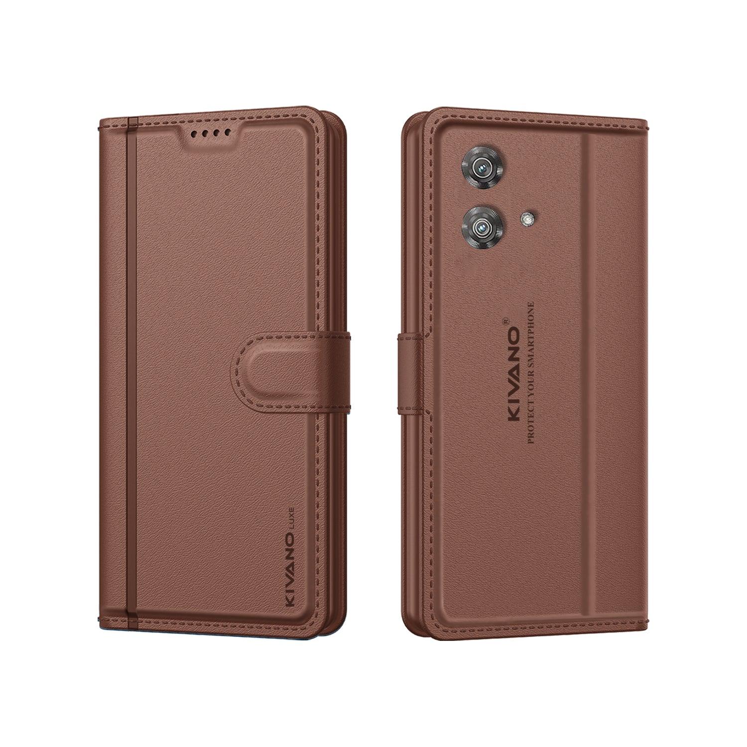 Motorola Edge 40 Neo Leather Flip Cover & Mobile Card Holder - Kivano Luxe - Aibex