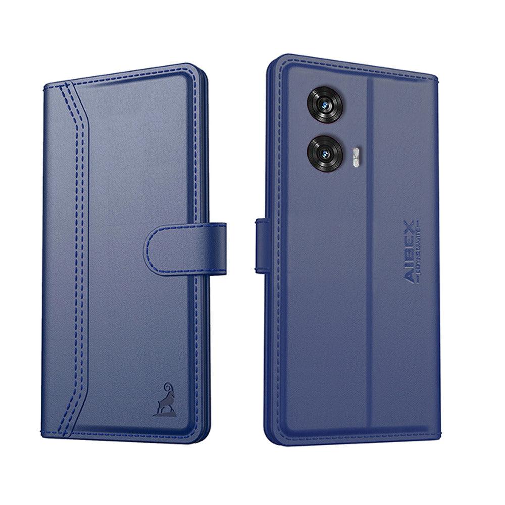 Motorola edge 50 fusion Aibex PU Leather Flip Cover Foldable Stand & Pocket Magnetic Closure - Aibex