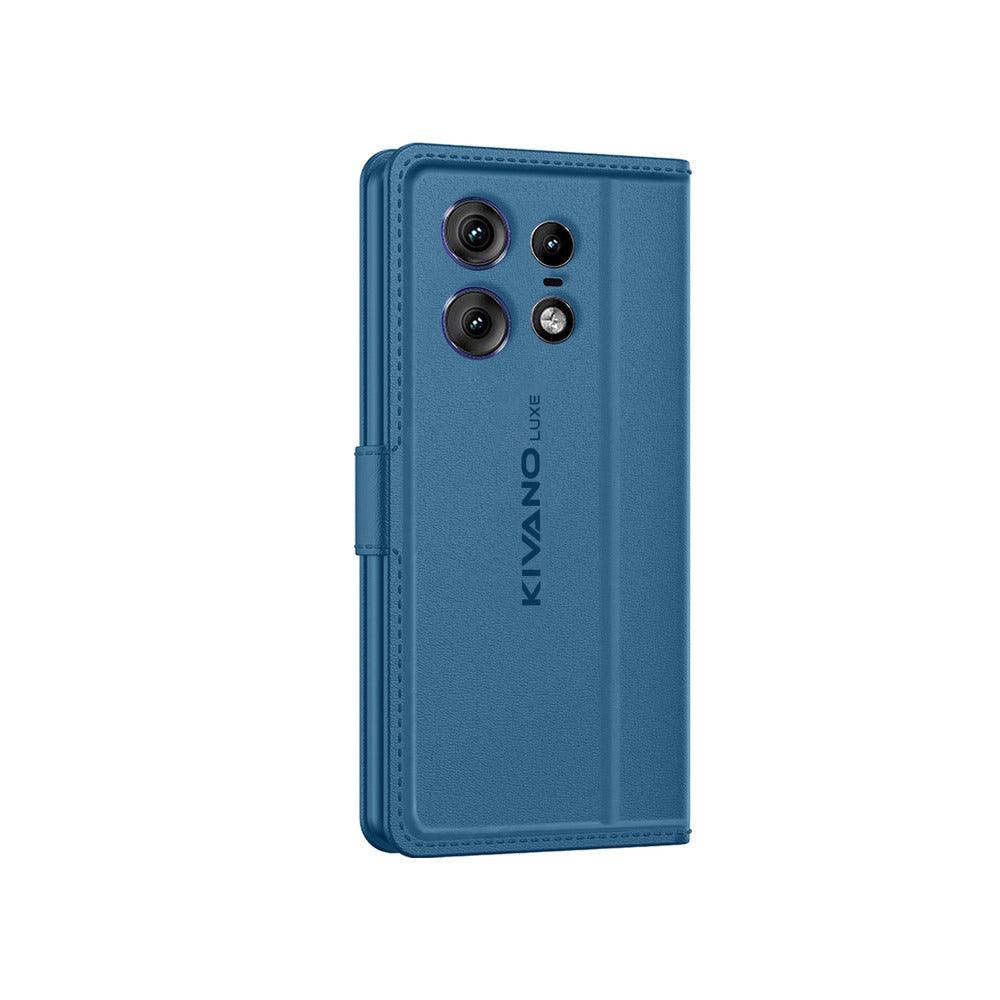 Motorola Edge 50 PRO 5G Leather Flip Cover & Mobile Card Holder - Kivano Luxe - Aibex
