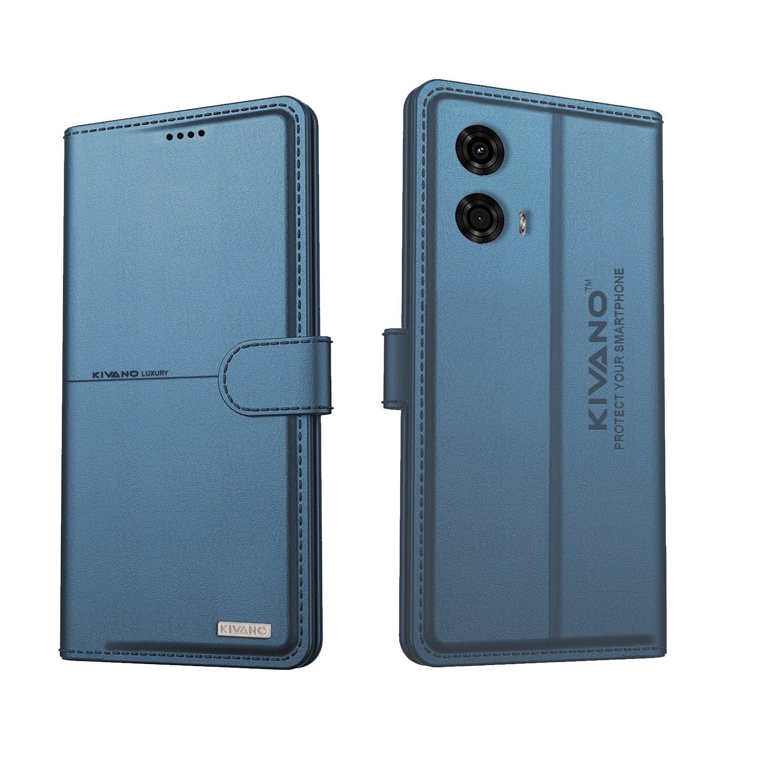 KIVANO Compatible with Motorola G24 Flip Cover | Leather Finish | Inside Pockets & Inbuilt Stand | Shockproof Wallet Style Magnetic Closure Back Cover Case - Aibex