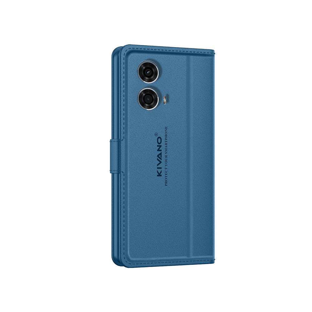 Motorola G24 Power Leather Flip Cover & Mobile Card Holder - Kivano Luxe - Aibex