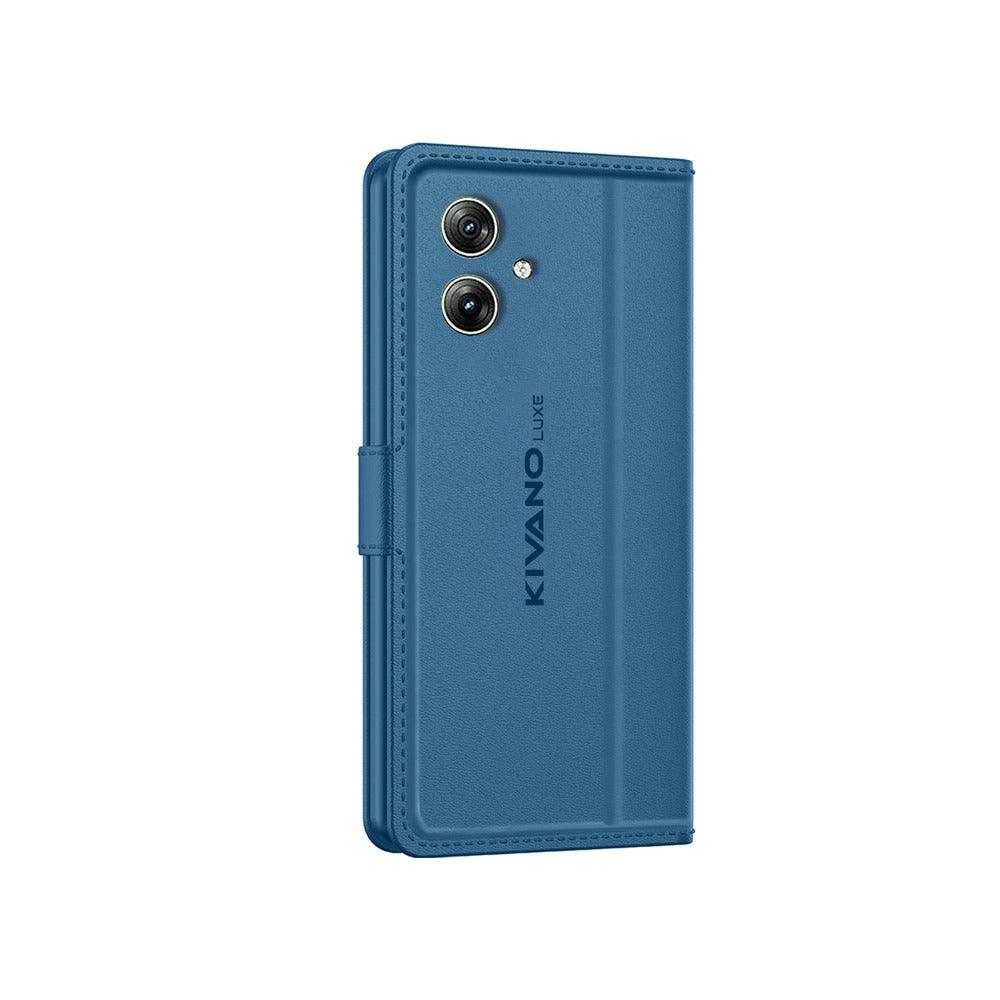 Leather Wallet Case for Motorola G54 Stylish Flip Folio Cover with Card Holder, Stand -KIVANO LUXE - Aibex