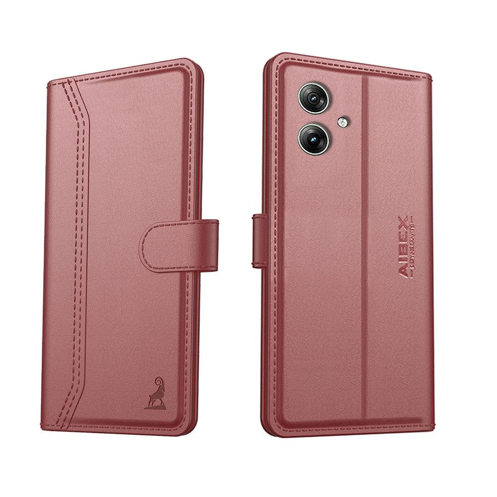 Motorola G54 5G Aibex PU Leather Flip Cover Foldable Stand & Pocket Magnetic Closure - Aibex