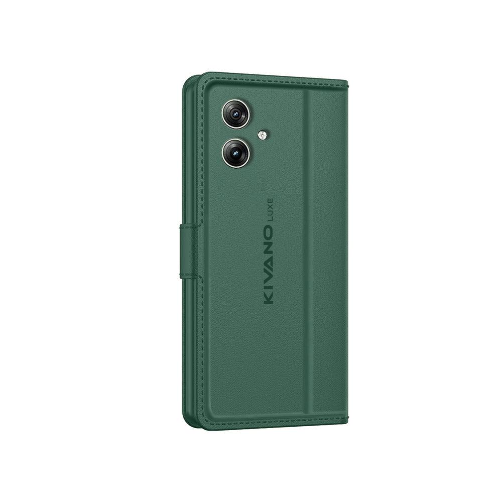 Leather Wallet Case for Motorola G54 Stylish Flip Folio Cover with Card Holder, Stand -KIVANO LUXE - Aibex