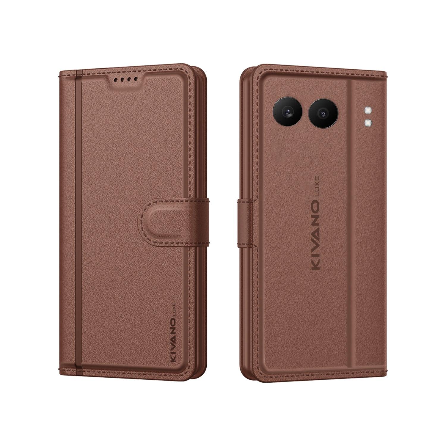 Leather Wallet Case for Oppo F27 Stylish Flip Folio Cover with Card Holder, Stand -KIVANO LUXE (Copy) - Aibex