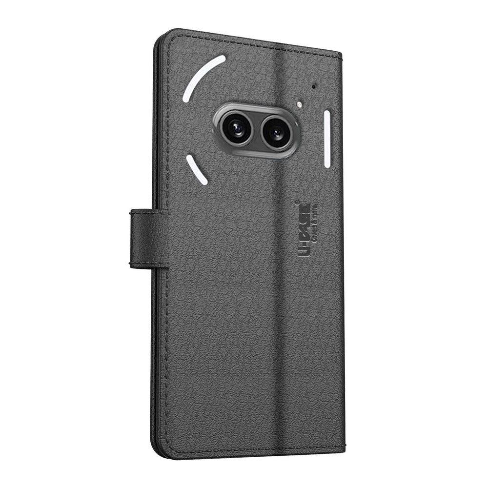 U-CASE Magnetic Flip Cover for NOTHING 2A Vegan Foldable Stand & Pocket Magnetic Closure - Aibex