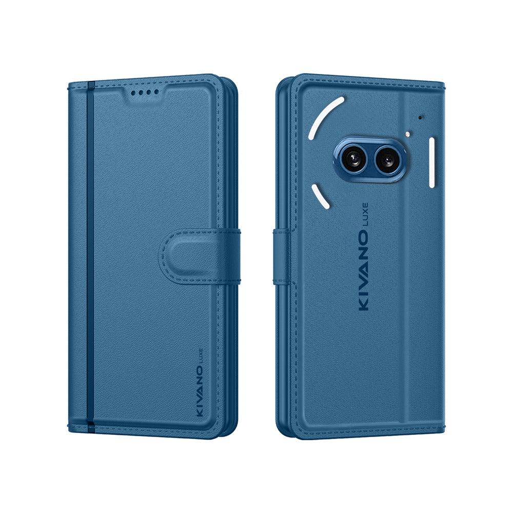 Leather Wallet Case for Nothing 2a Stylish Flip Folio Cover with Card Holder, Stand -KIVANO LUXE - Aibex