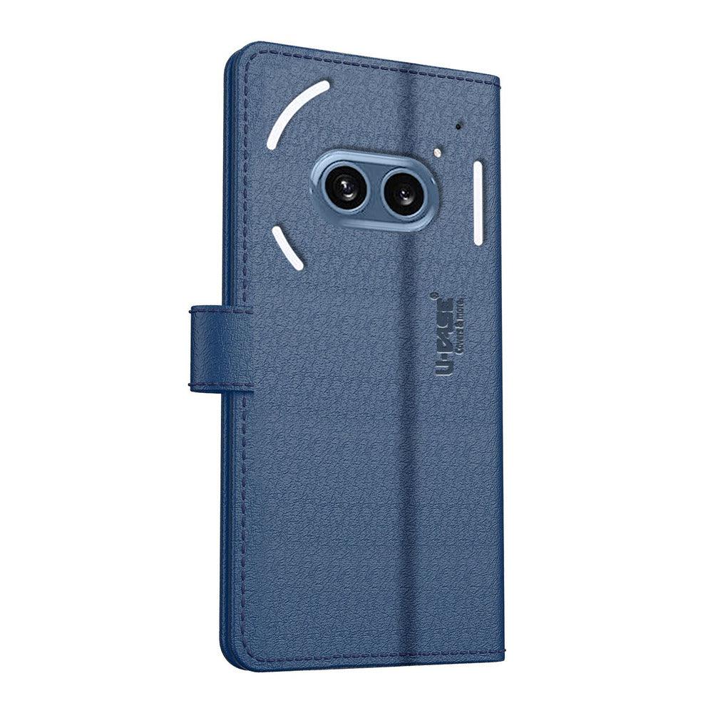 U-CASE Magnetic Flip Cover for NOTHING 2A Vegan Foldable Stand & Pocket Magnetic Closure - Aibex