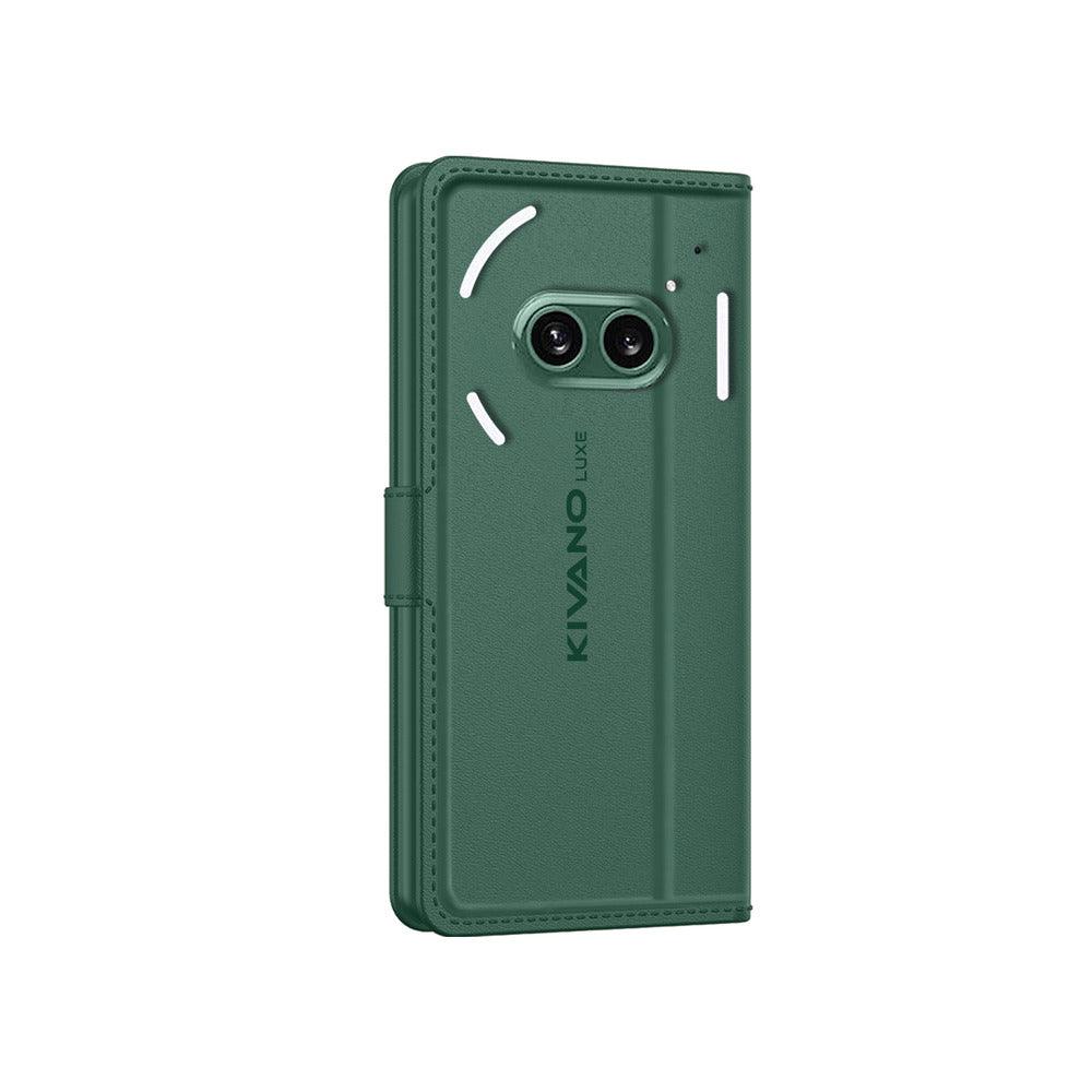 Leather Wallet Case for Nothing 2a Stylish Flip Folio Cover with Card Holder, Stand -KIVANO LUXE - Aibex