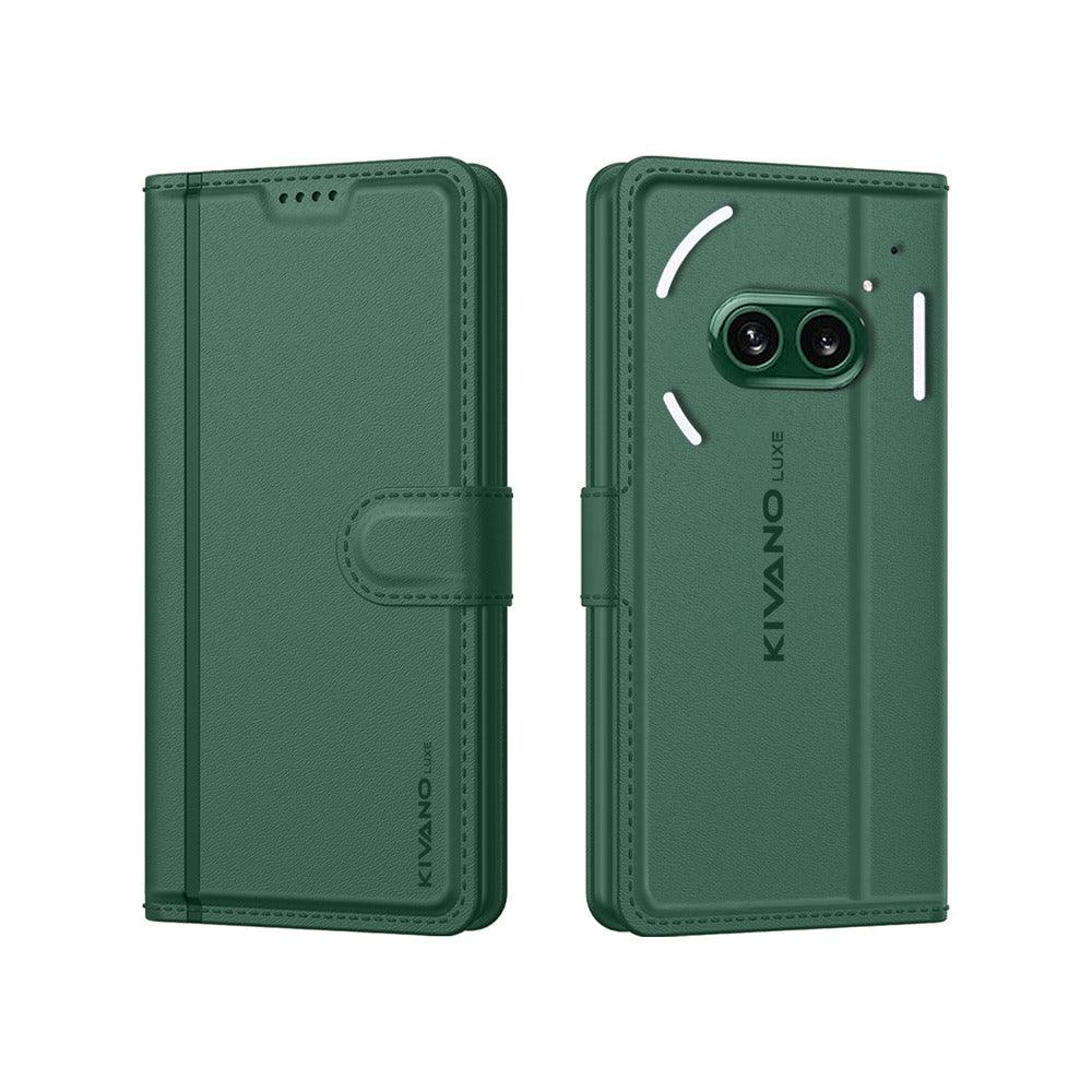 Leather Wallet Case for Nothing 2a Stylish Flip Folio Cover with Card Holder, Stand -KIVANO LUXE - Aibex