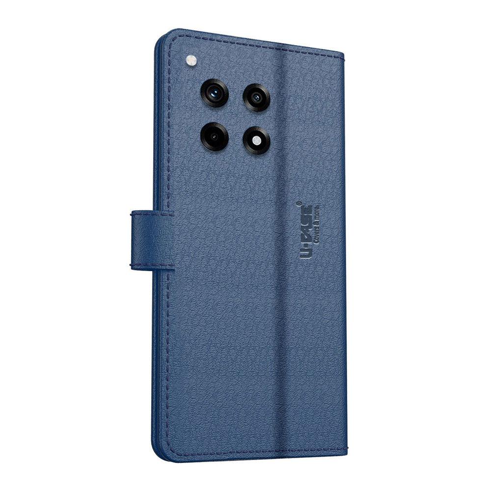 U-CASE Magnetic Flip Cover for ONEPLUS 12R 5G Vegan Foldable Stand & Pocket Magnetic Closure - Aibex