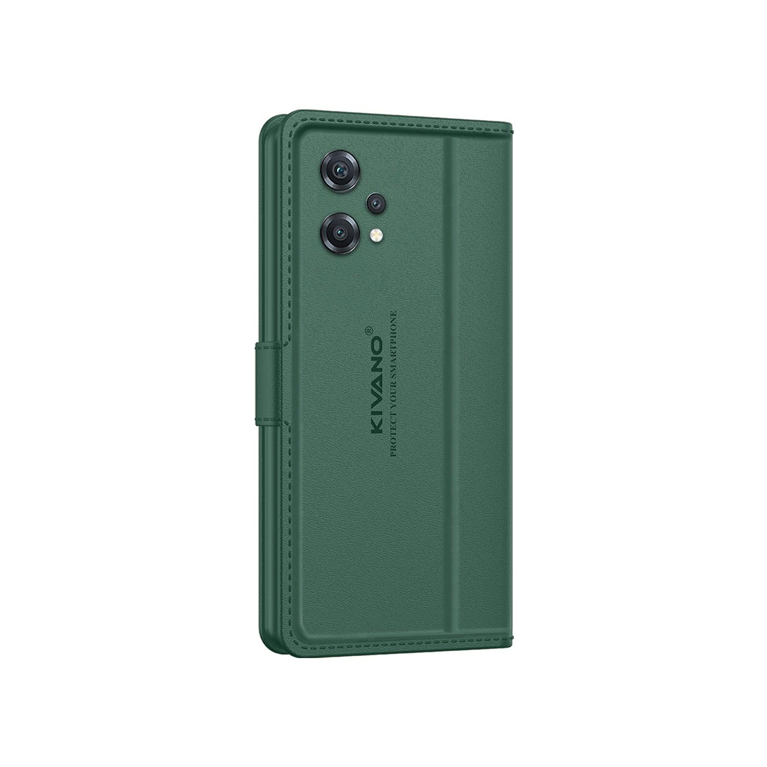 Leather Wallet Case for OnePlus Nord CE 2 Lite 5G ?Stylish Flip Folio Cover with Card Holder, Stand -KIVANO LUXE - Aibex