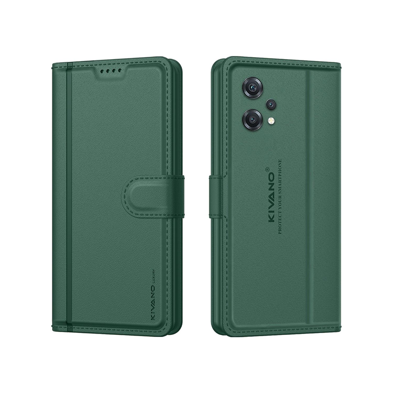 Leather Wallet Case for OnePlus Nord CE 2 Lite 5G ?Stylish Flip Folio Cover with Card Holder, Stand -KIVANO LUXE - Aibex