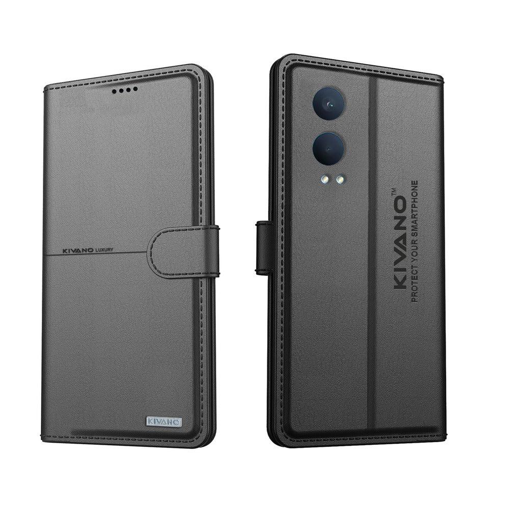 KIVANO Compatible with OnePlus Nord CE 4 Lite Flip Cover | Leather Finish | Inside Pockets & Inbuilt Stand | Shockproof Wallet Style Magnetic Closure Back Cover Case - Aibex