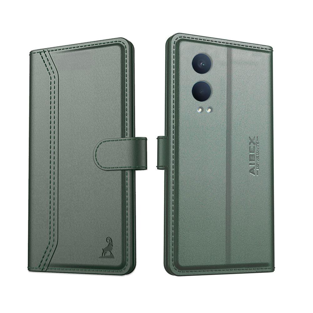 OnePlus Nord Ce 4 Lite Aibex PU Leather Flip Cover Foldable Stand & Pocket Magnetic Closure - Aibex
