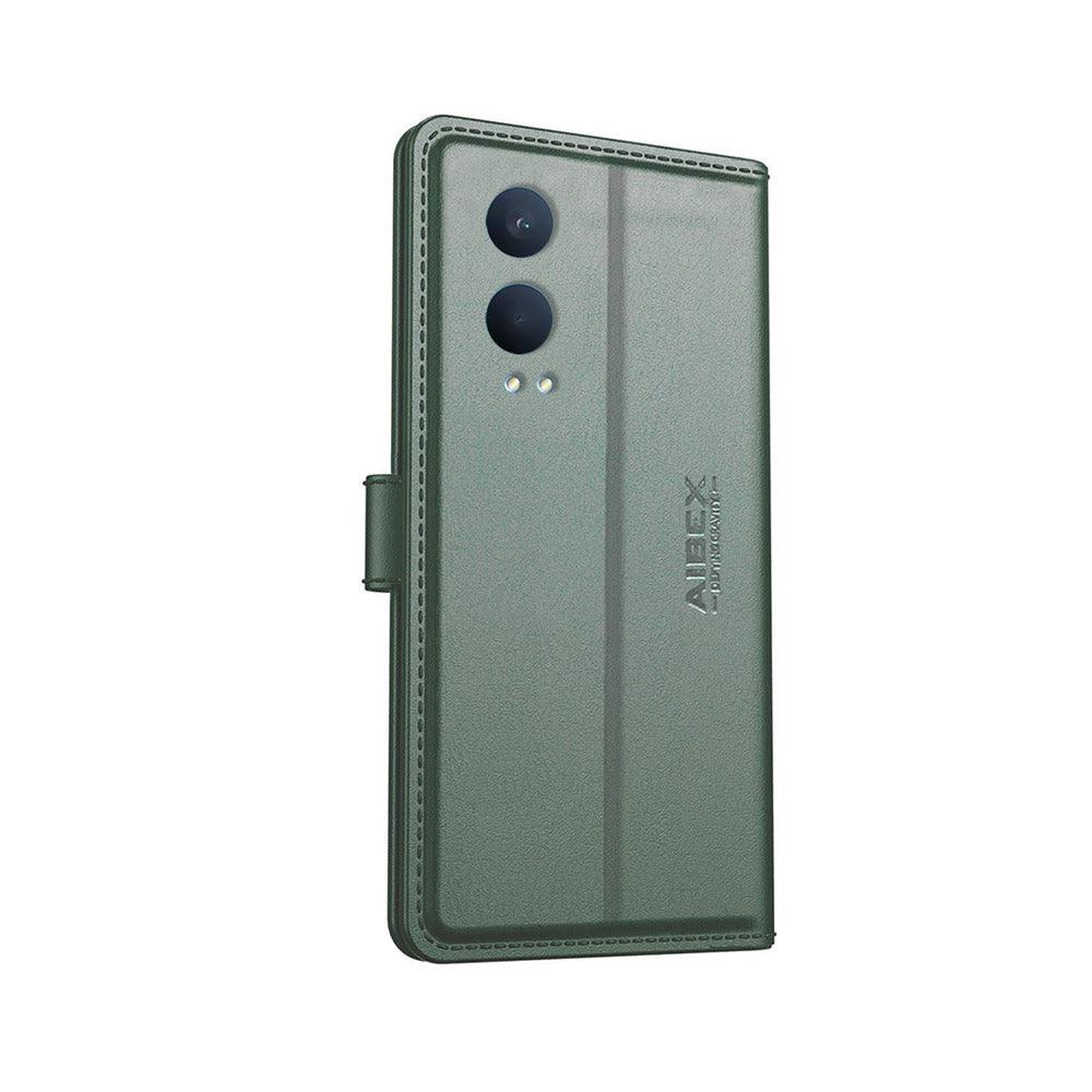 OnePlus Nord Ce 4 Lite Aibex PU Leather Flip Cover Foldable Stand & Pocket Magnetic Closure - Aibex