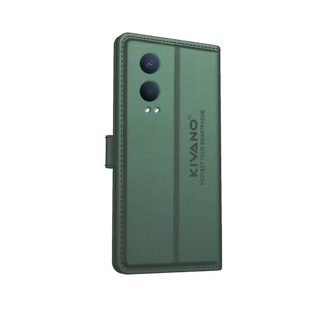 KIVANO Compatible with OnePlus Nord CE 4 Lite Flip Cover | Leather Finish | Inside Pockets & Inbuilt Stand | Shockproof Wallet Style Magnetic Closure Back Cover Case - Aibex