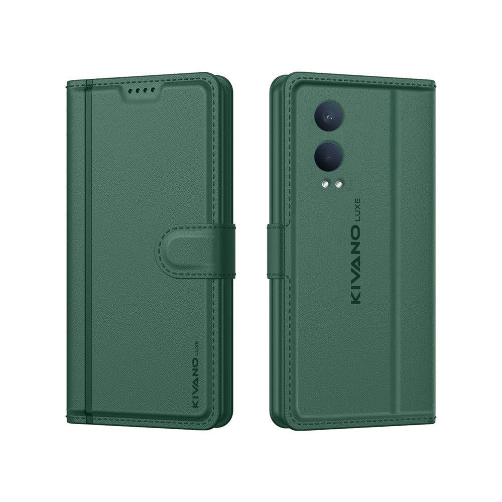 Leather Wallet Case for oneplus nord ce 4 lite Stylish Flip Folio Cover with Card Holder, Stand -KIVANO LUXE - Aibex