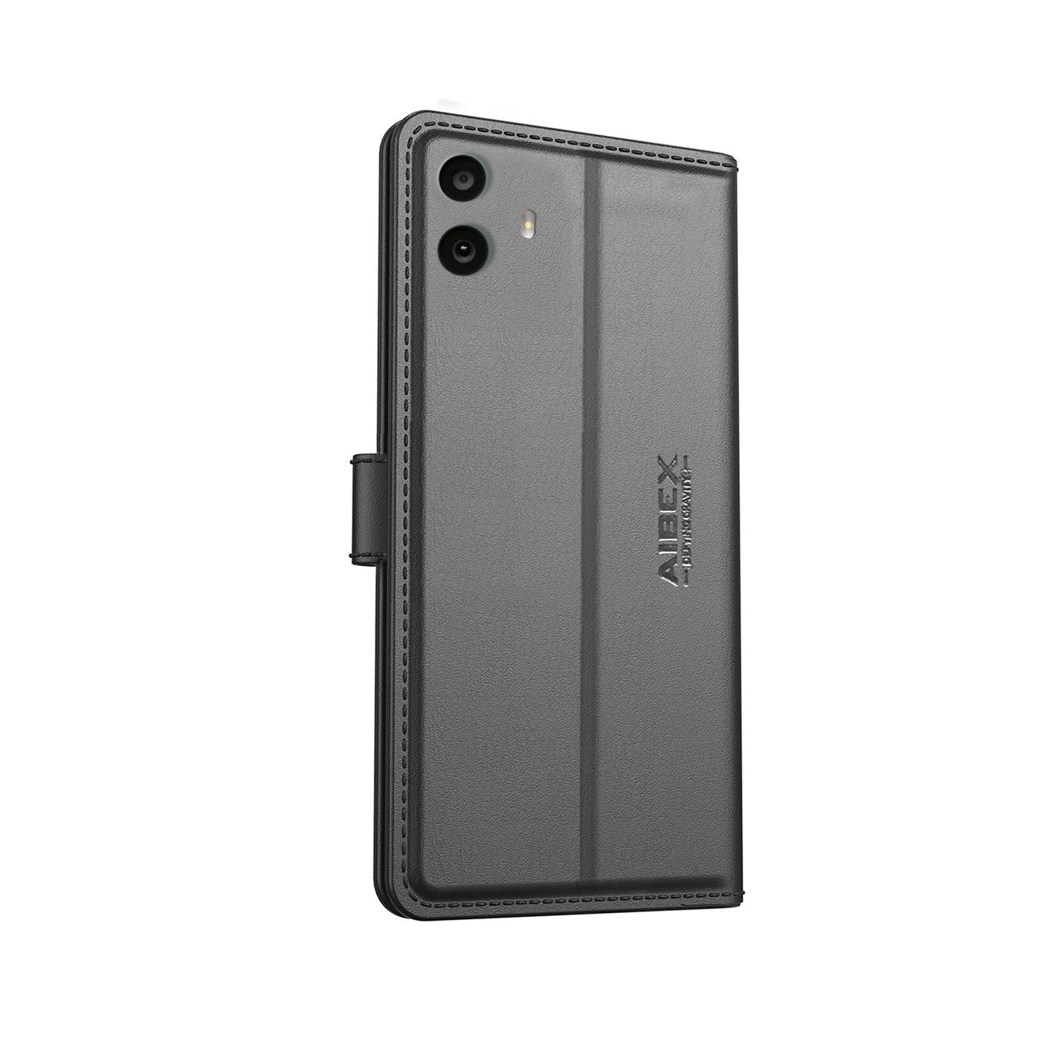 Oneplus Nord 4 Aibex PU Leather Flip Cover Foldable Stand & Pocket Magnetic Closure - Aibex
