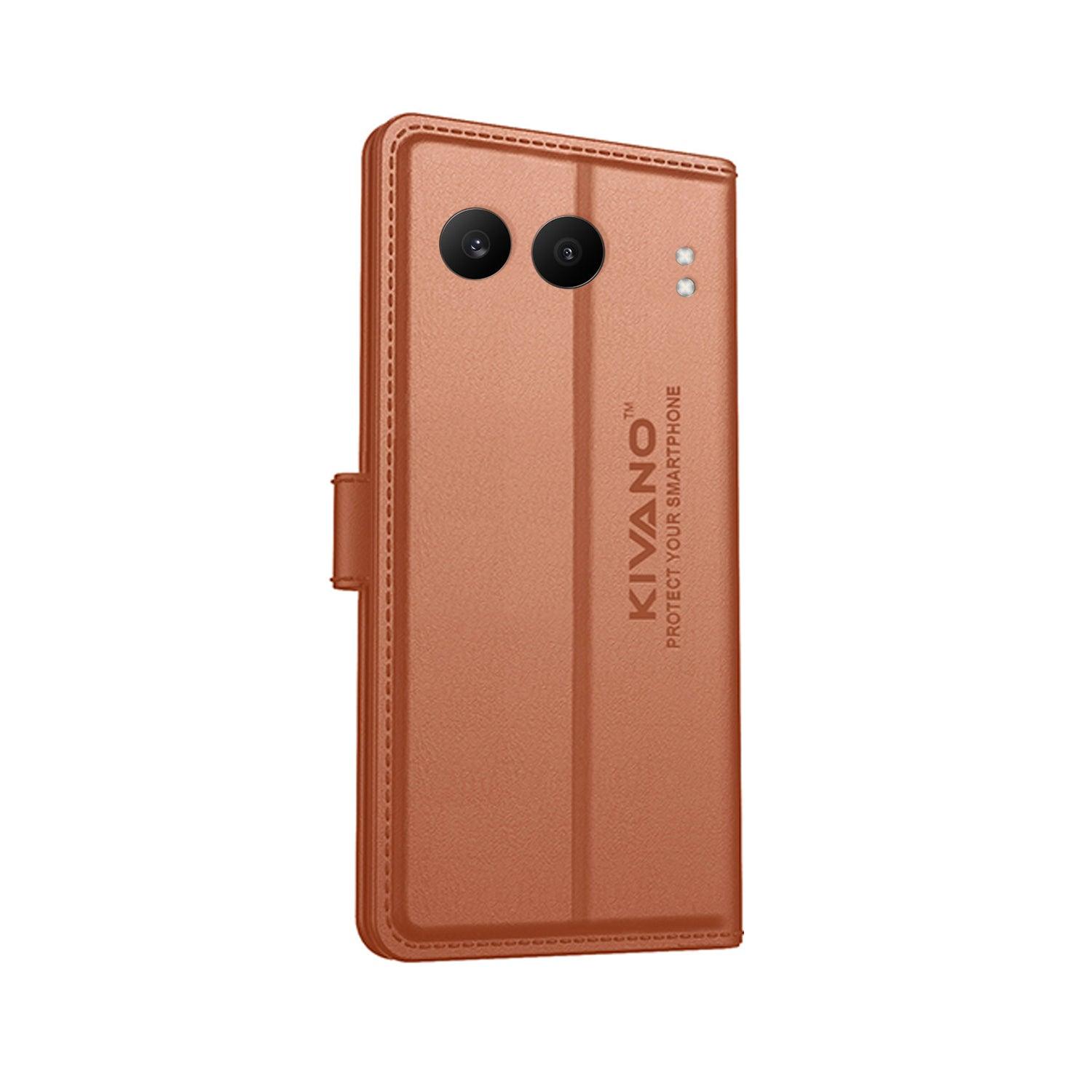 KIVANO Compatible with Oneplus Nord 4 Flip Cover | Leather Finish | Inside Pockets & Inbuilt Stand | Shockproof Wallet Style Magnetic Closure Back Cover Case - Aibex