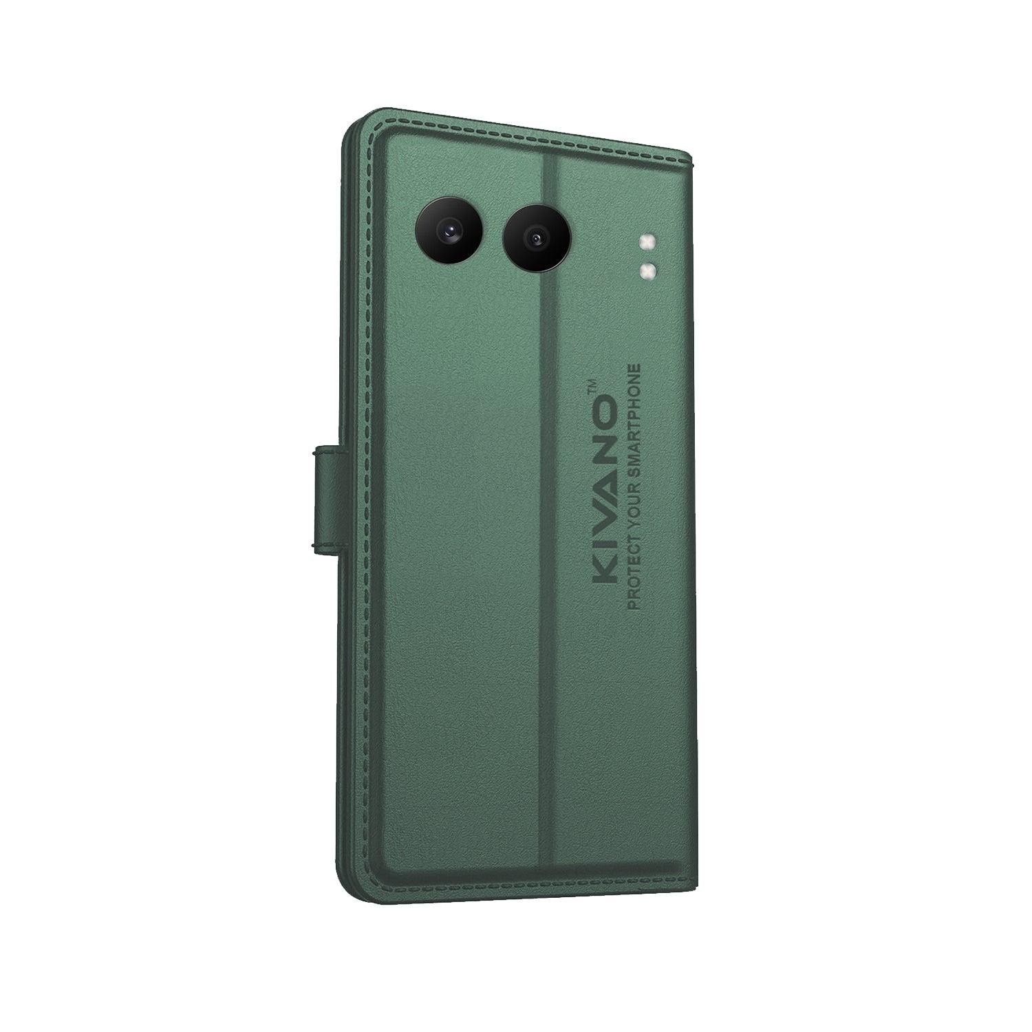 KIVANO Compatible with Oneplus Nord 4 Flip Cover | Leather Finish | Inside Pockets & Inbuilt Stand | Shockproof Wallet Style Magnetic Closure Back Cover Case - Aibex