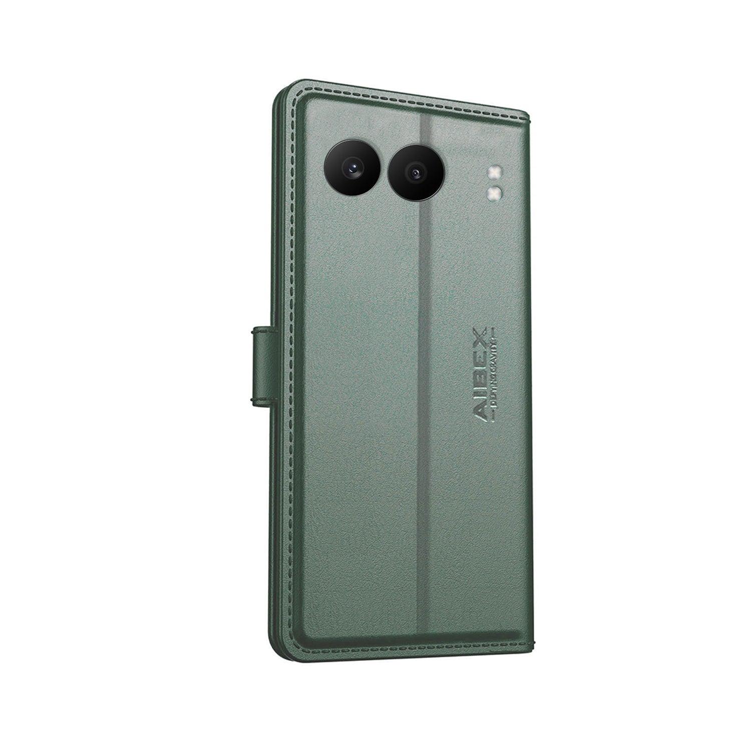 Oneplus Nord 4 Aibex PU Leather Flip Cover Foldable Stand & Pocket Magnetic Closure - Aibex