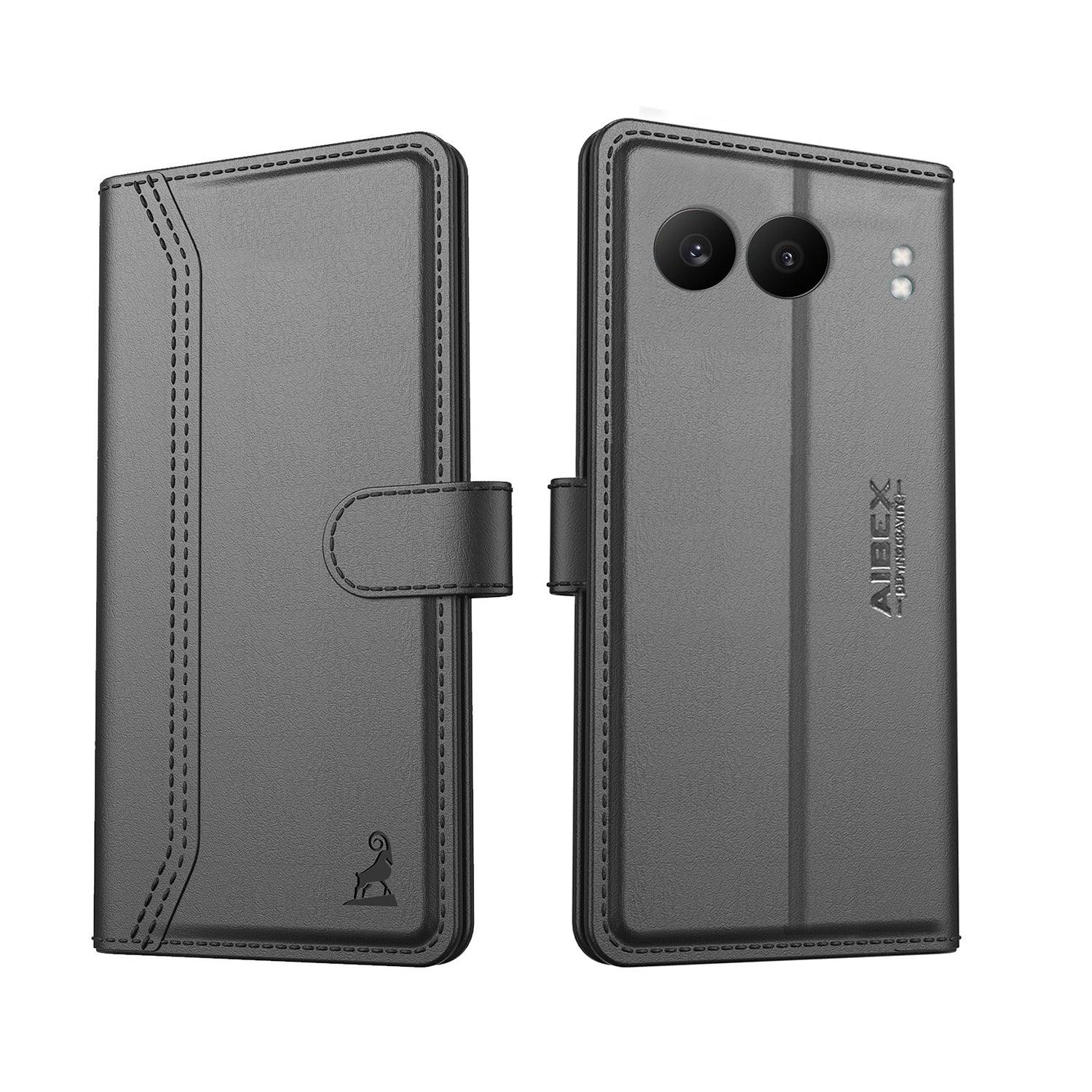 Oneplus Nord 4 Aibex PU Leather Flip Cover Foldable Stand & Pocket Magnetic Closure - Aibex