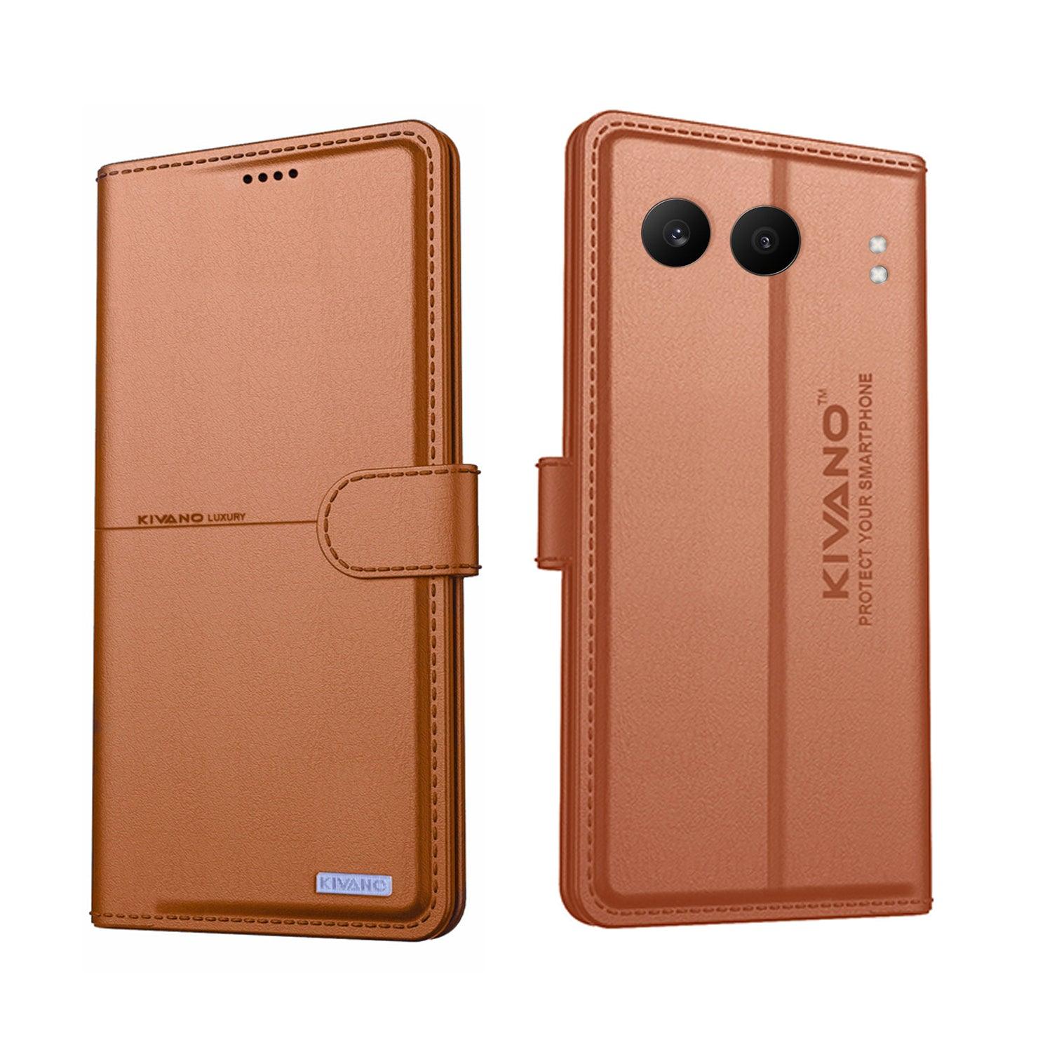 KIVANO Compatible with Oneplus Nord 4 Flip Cover | Leather Finish | Inside Pockets & Inbuilt Stand | Shockproof Wallet Style Magnetic Closure Back Cover Case - Aibex