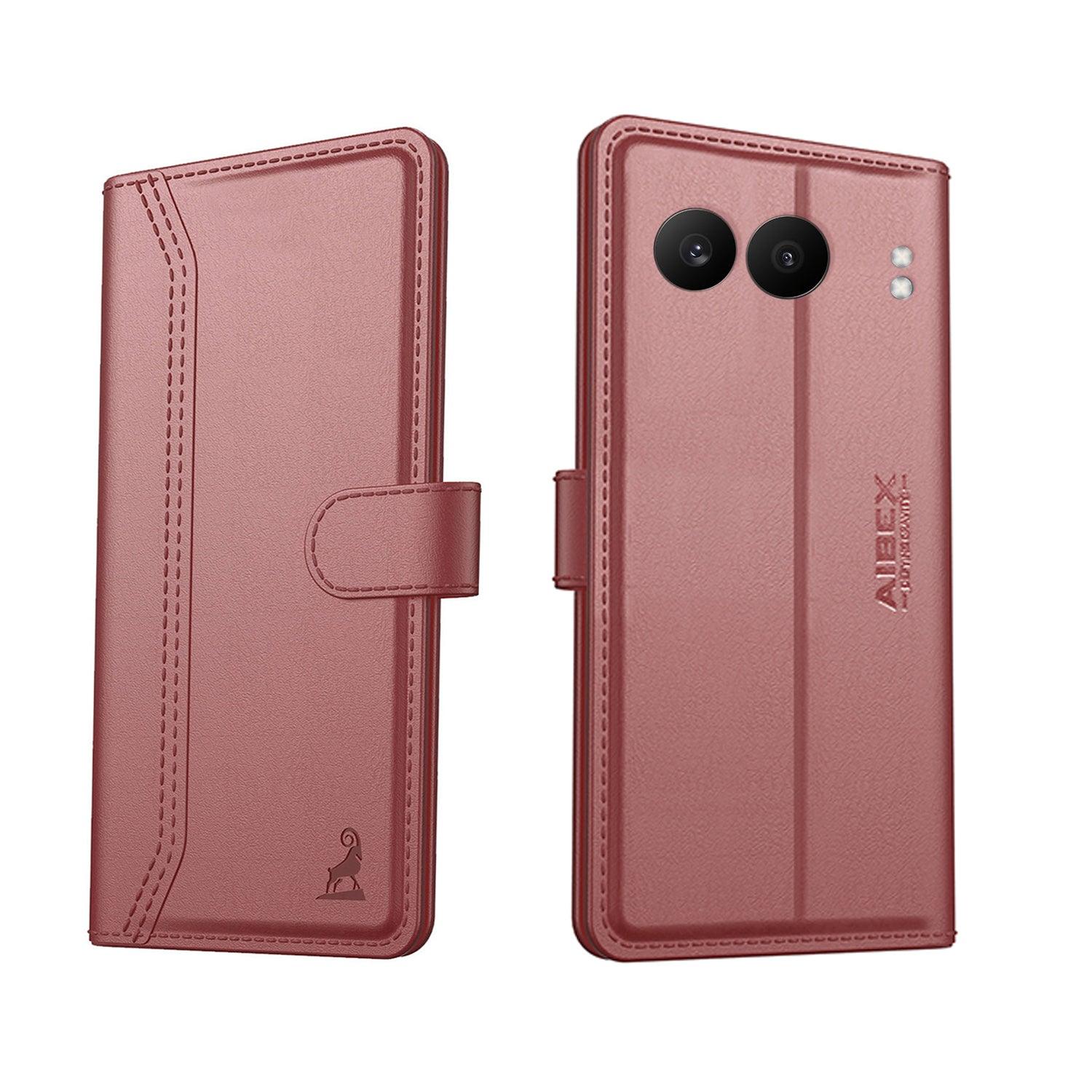 Oneplus Nord 4 Aibex PU Leather Flip Cover Foldable Stand & Pocket Magnetic Closure - Aibex